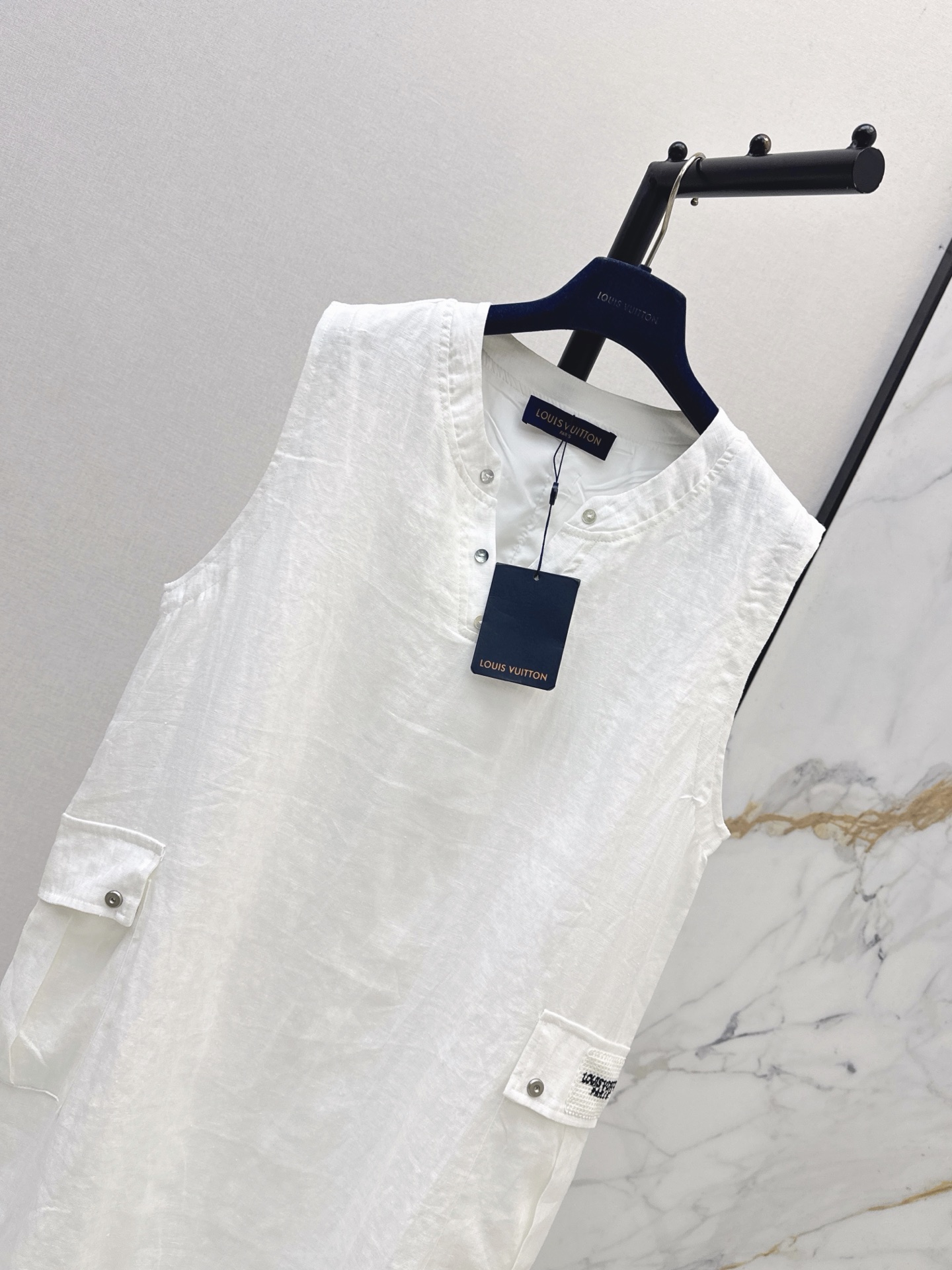Loui 26ss linen sleeveless dress