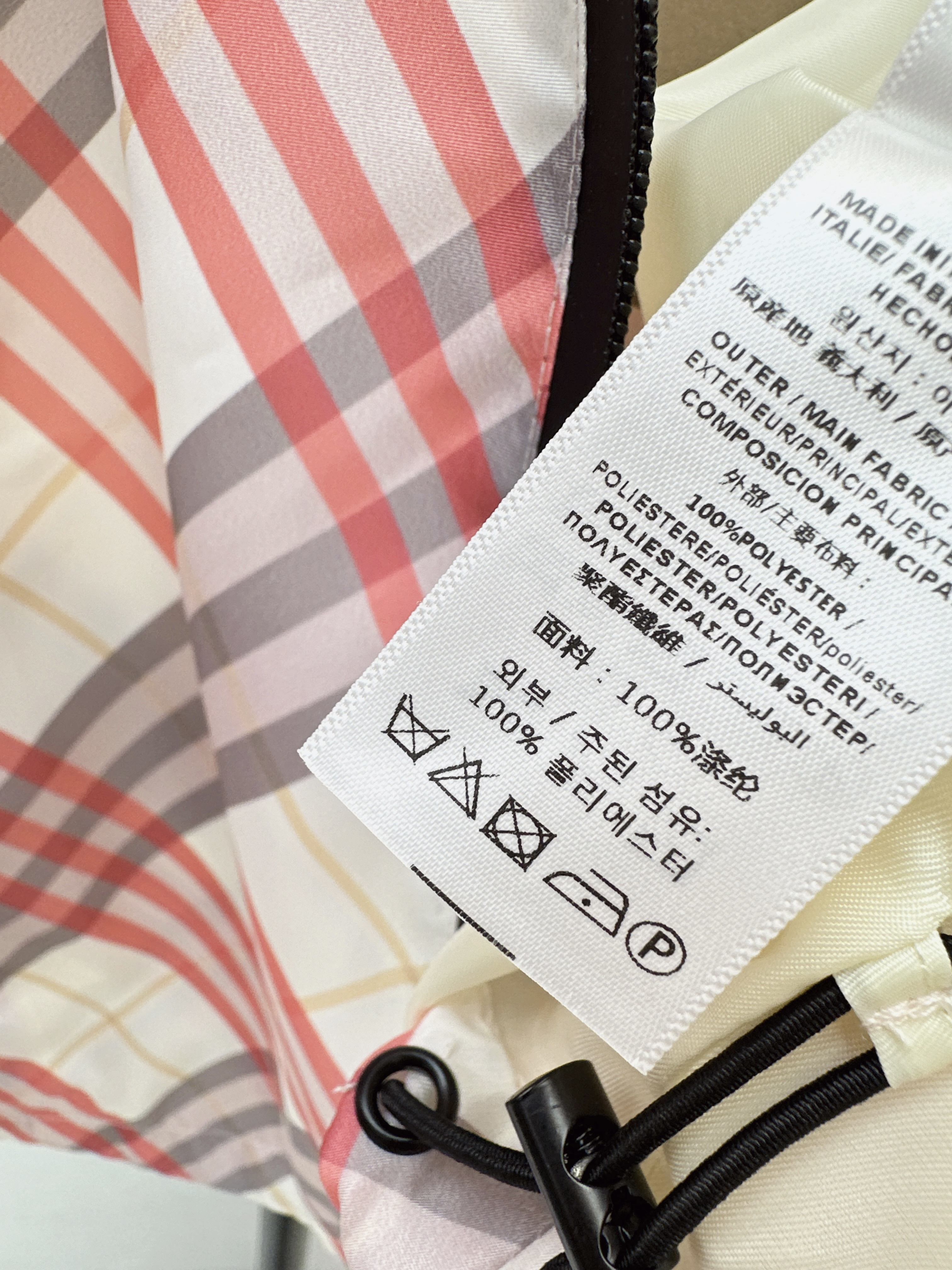 Burb 26ss check hooded jacket