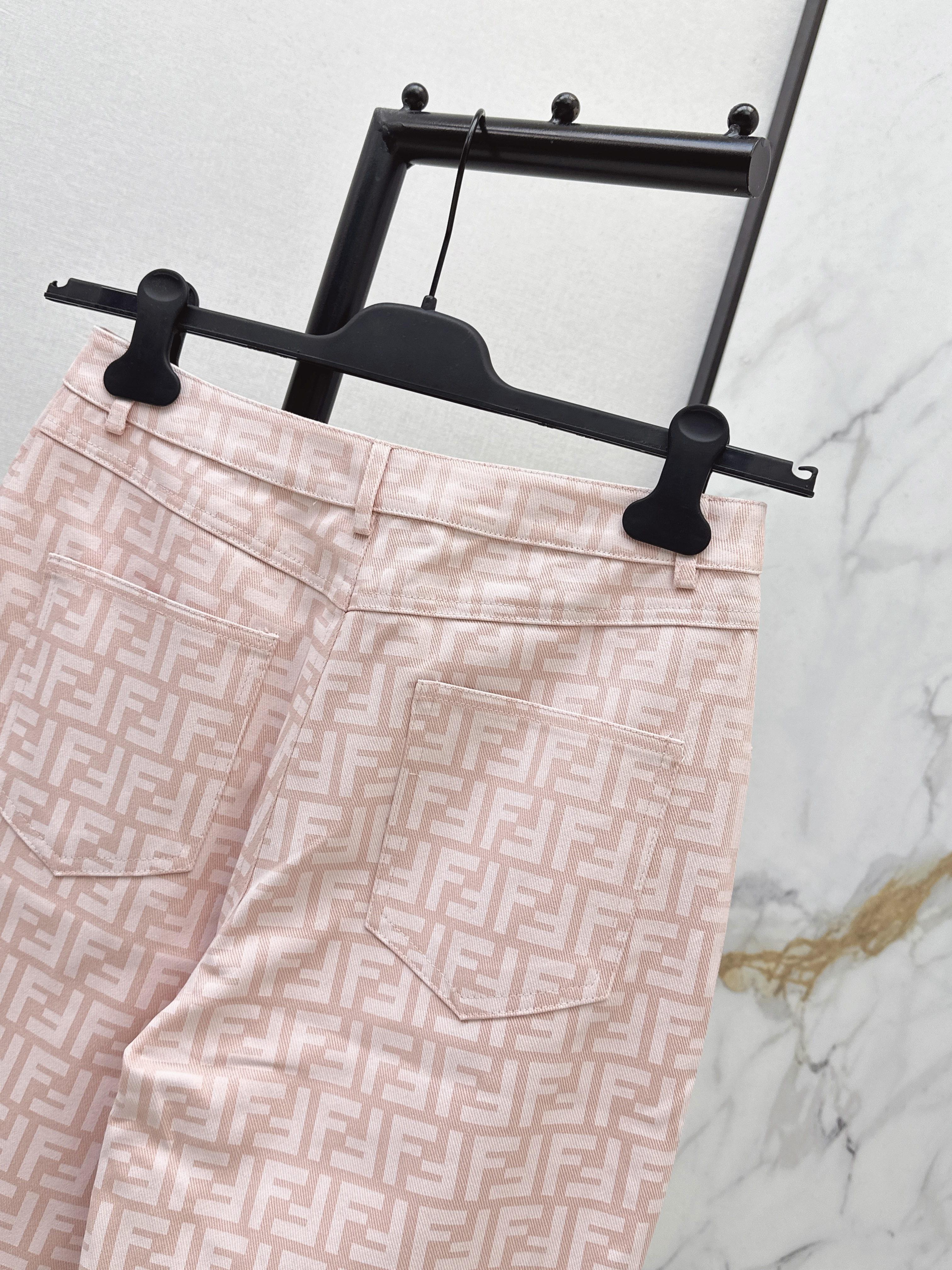 Fend 26ss jacquard denim pants