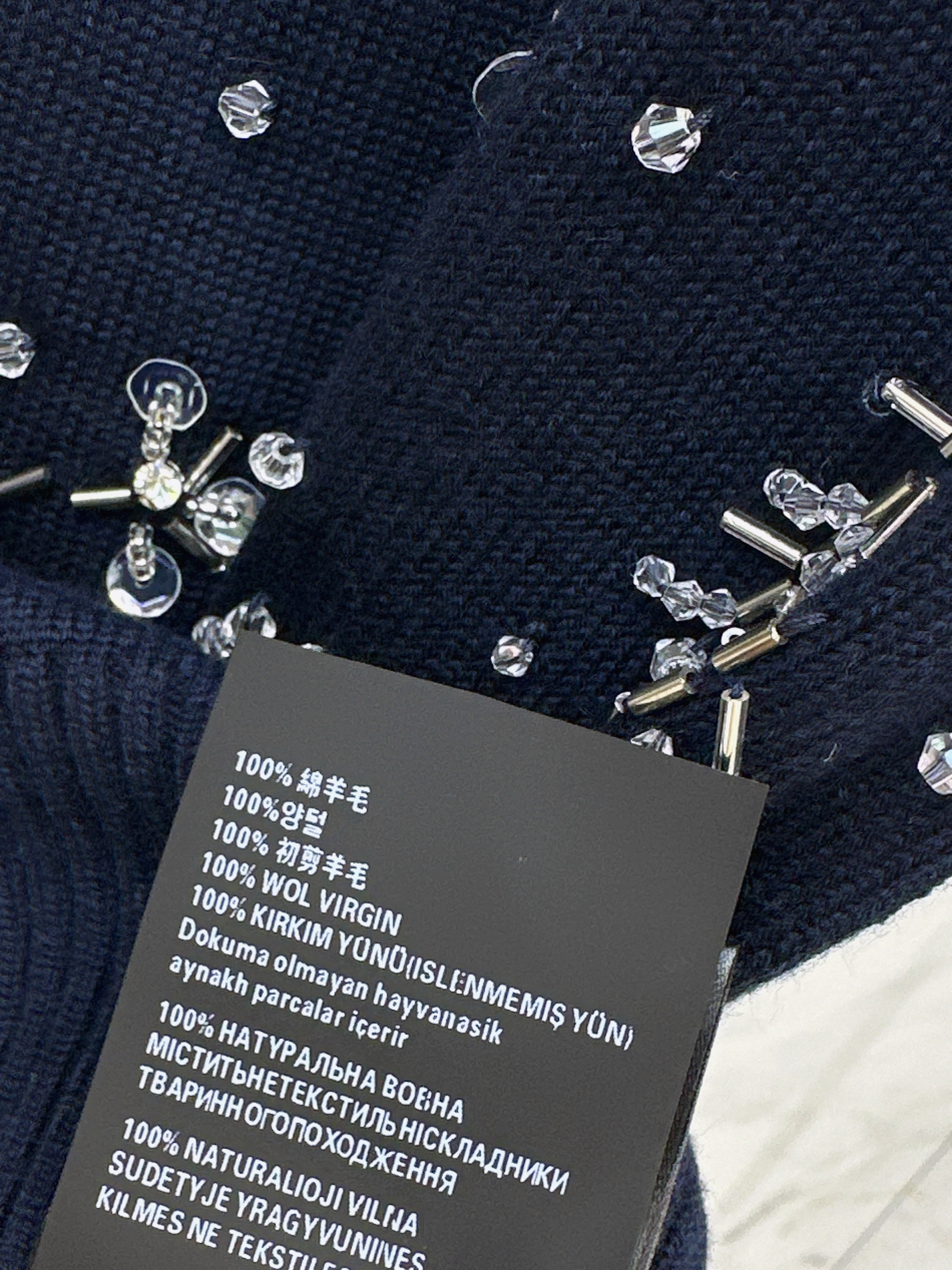 Miu 26ss beading knit vest