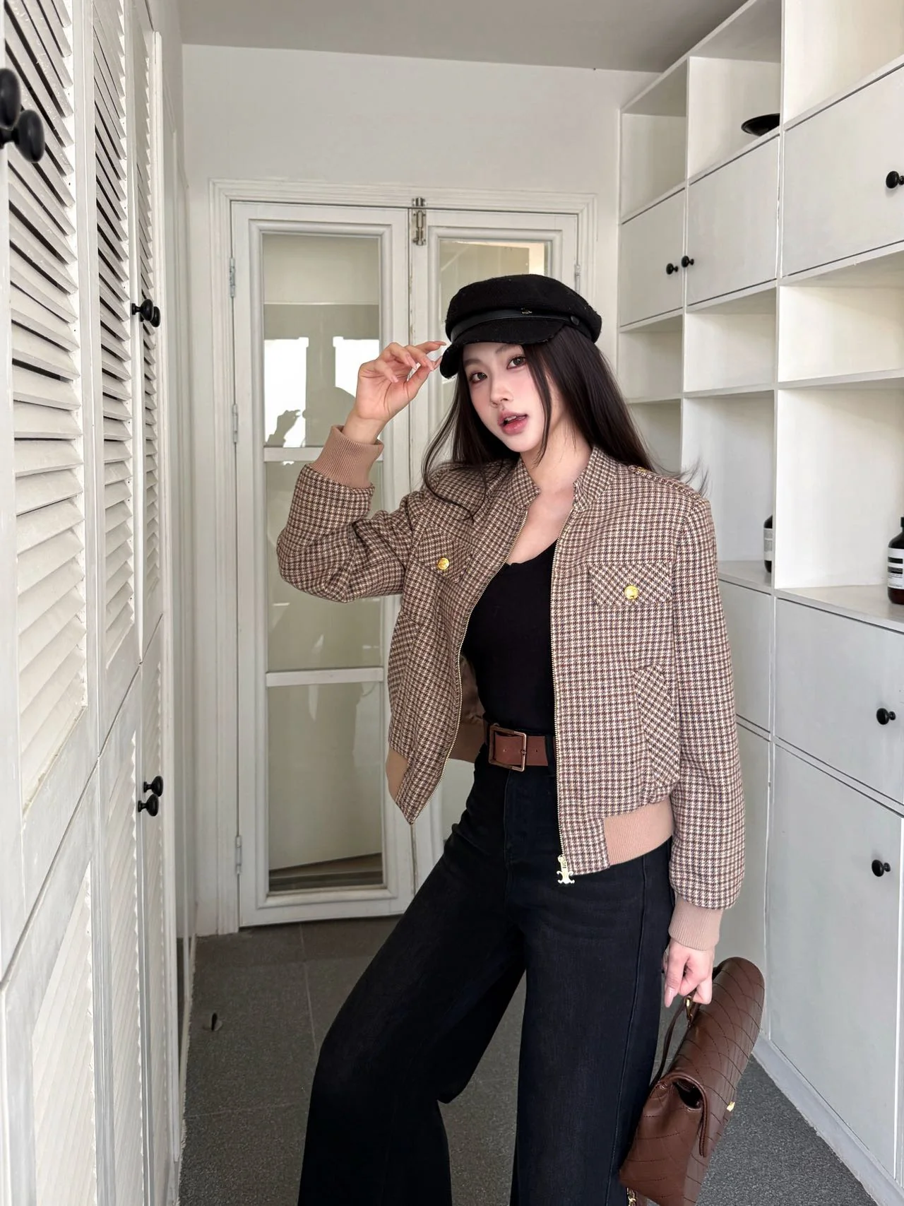 Celi 25fw houndstooth jacket