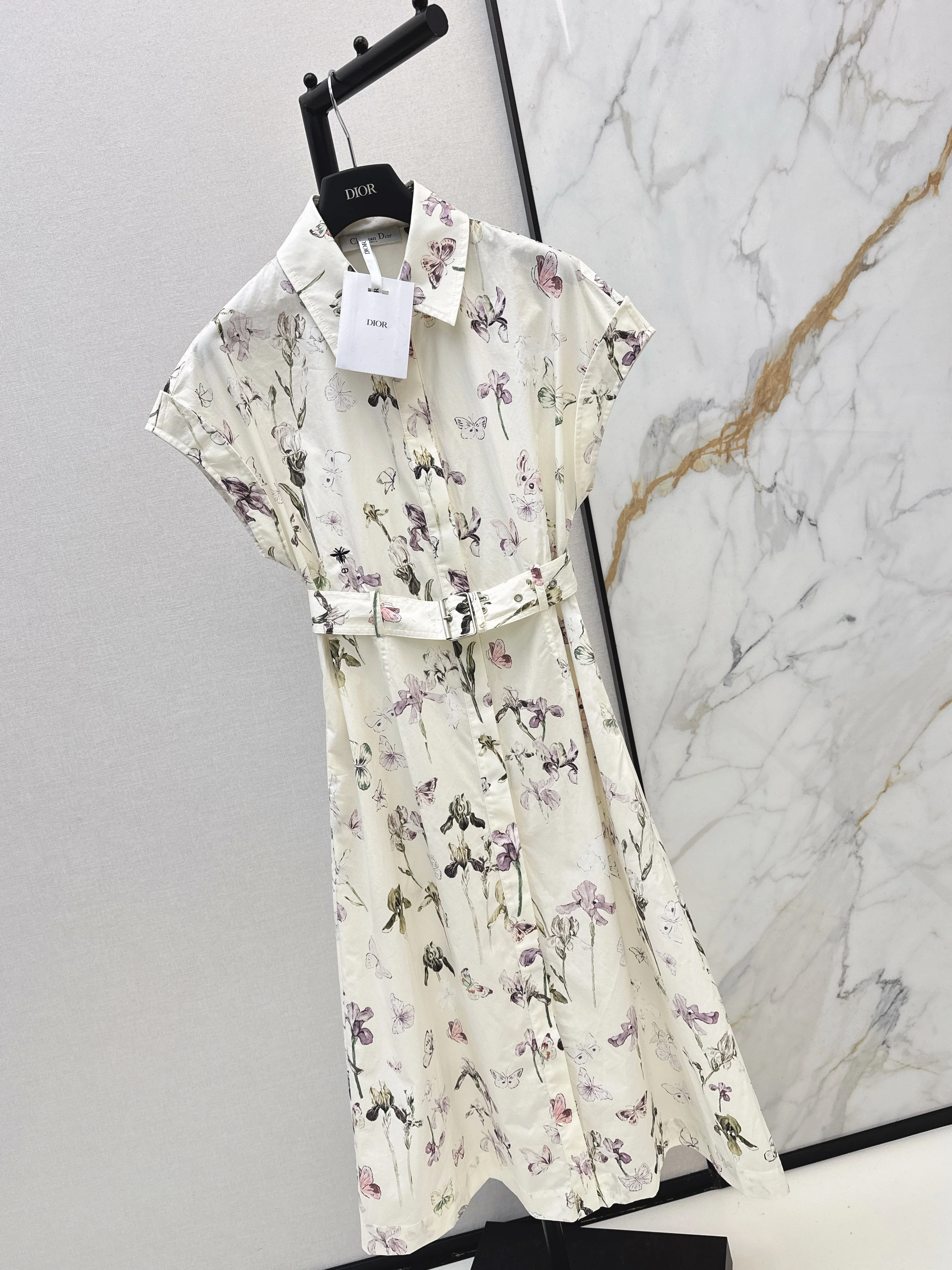 CD 26ss floral print shirt dress