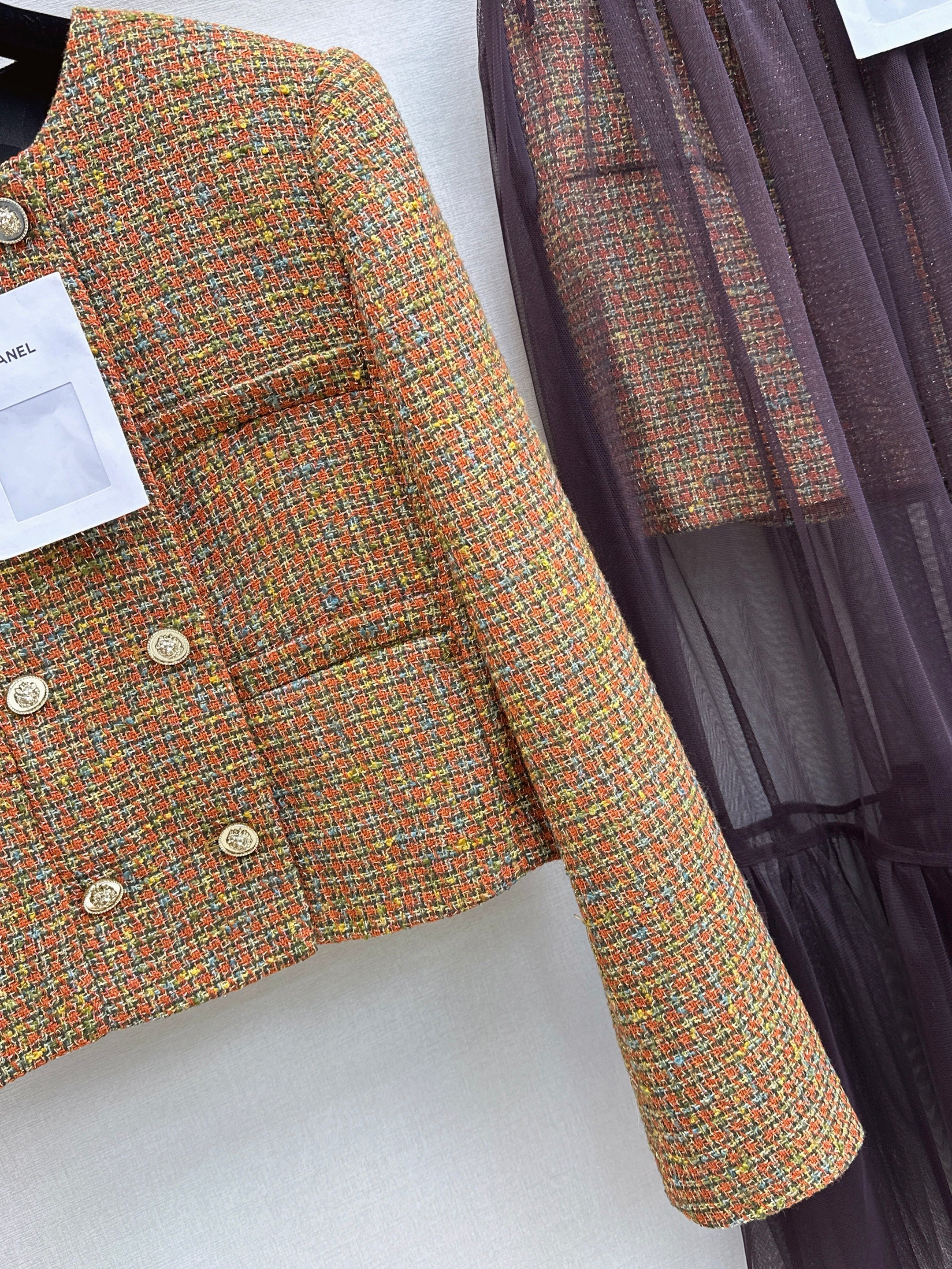 Chan 26ss tweed woven jacket