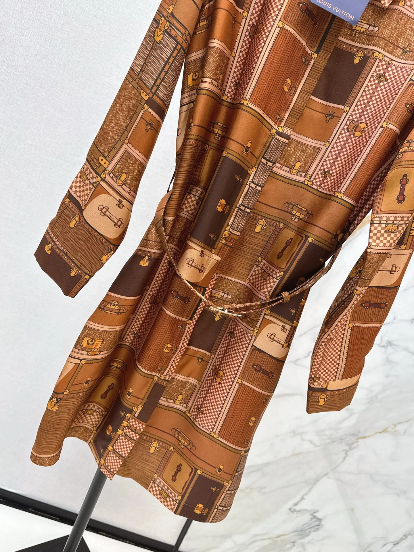 Louis 26ss print silk dress