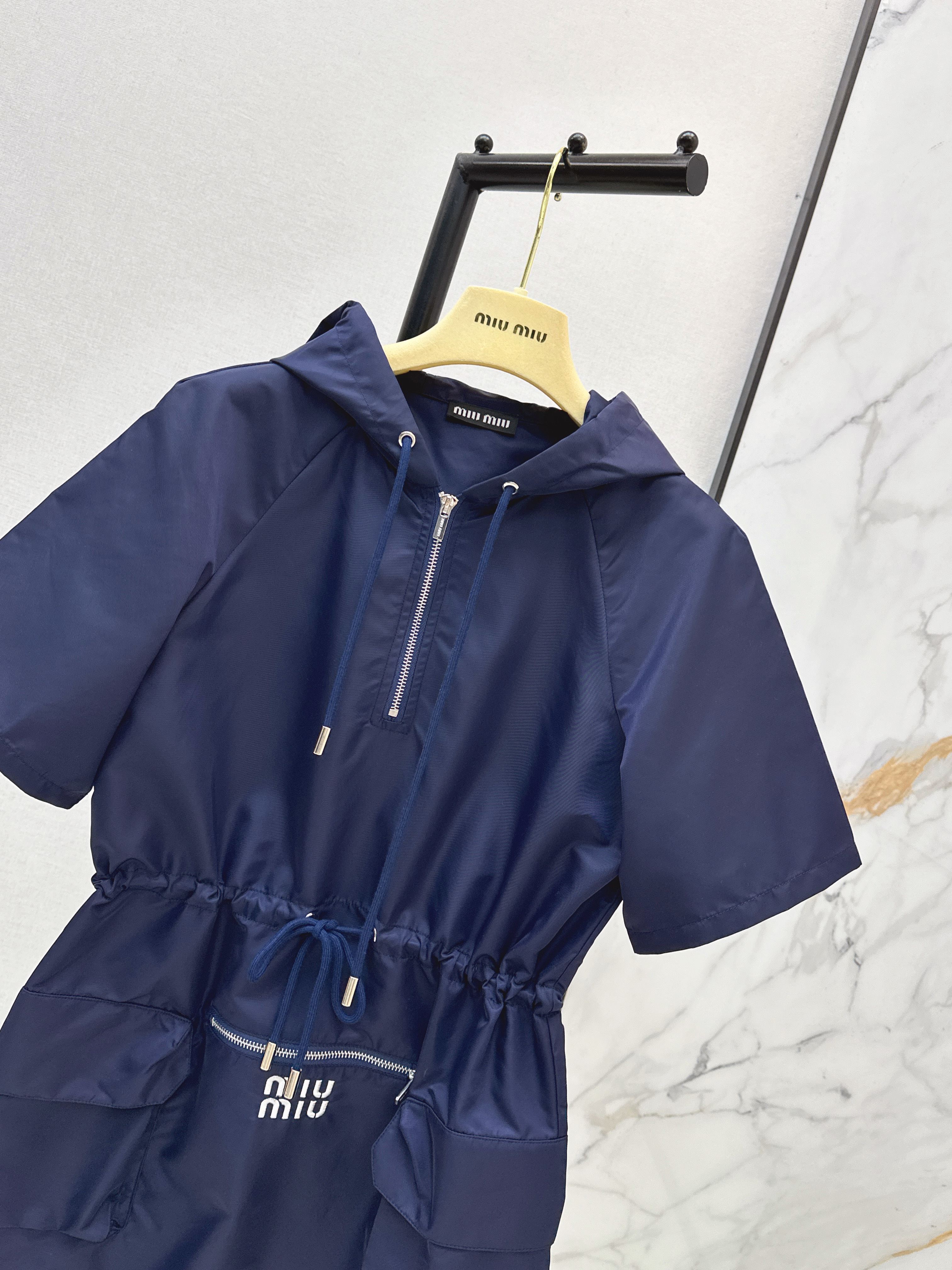 Miu 26ss hooded dress