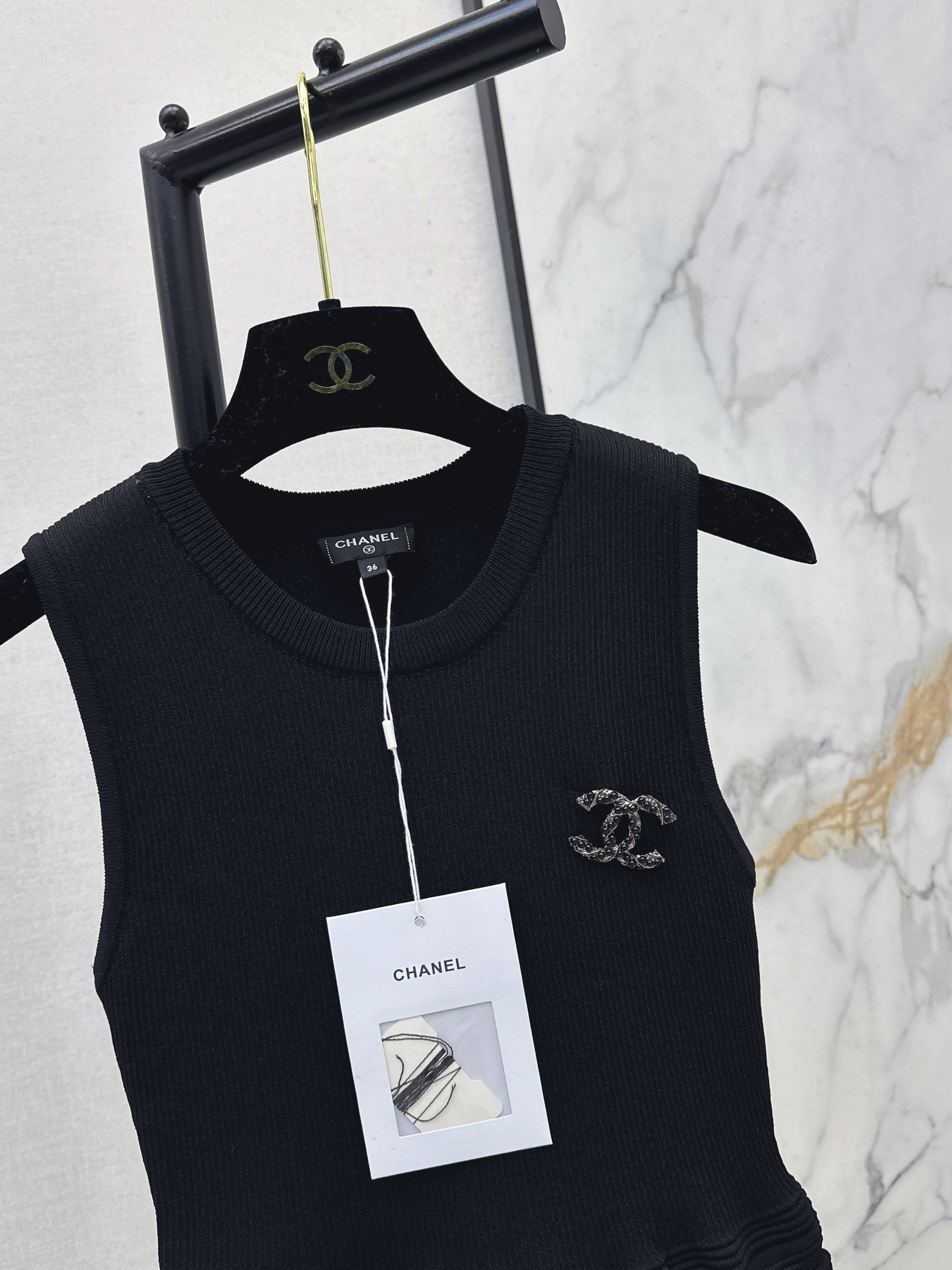 Chan 26ss contract layered dress