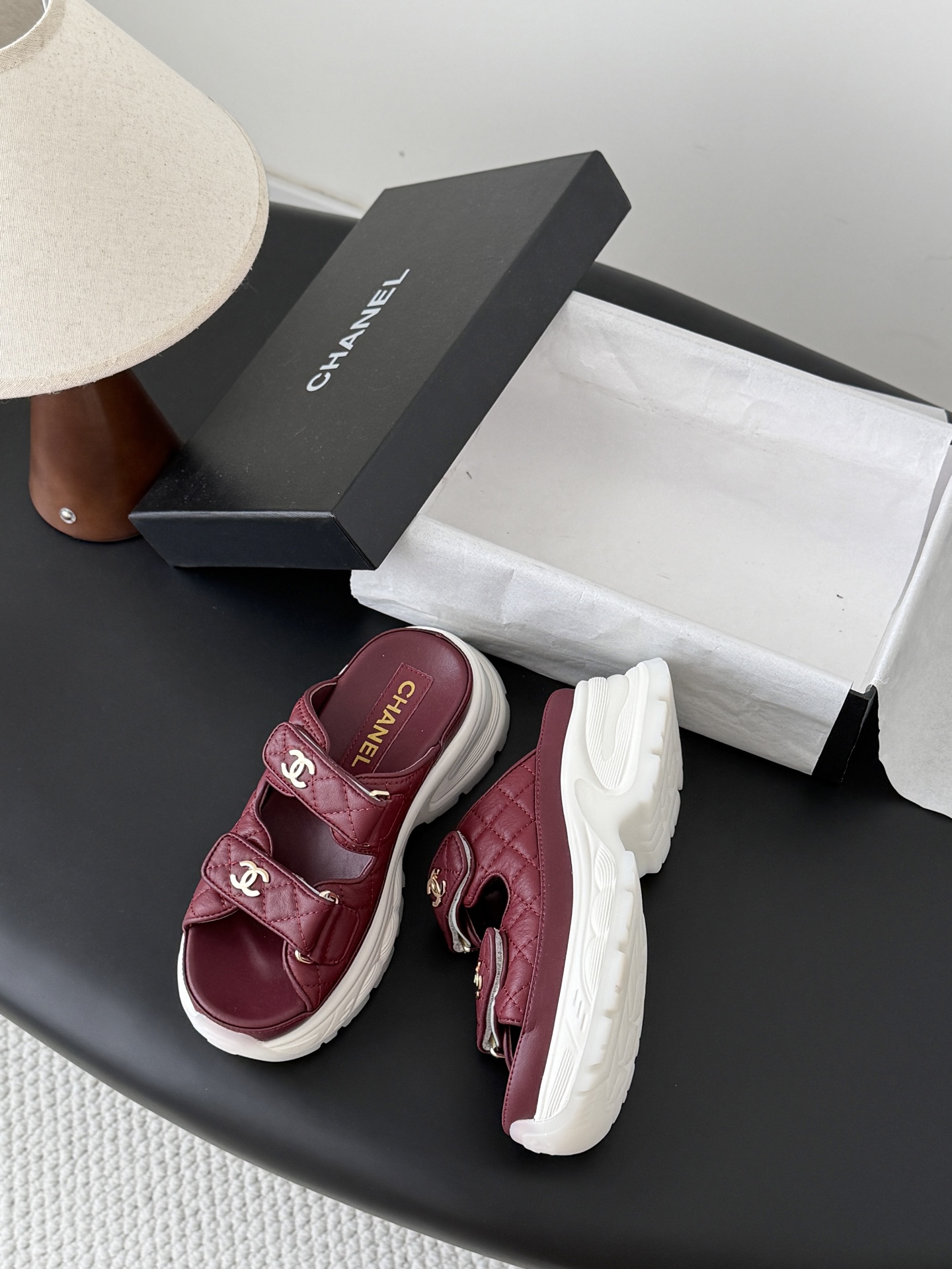 Chan 26ss velcro slippers