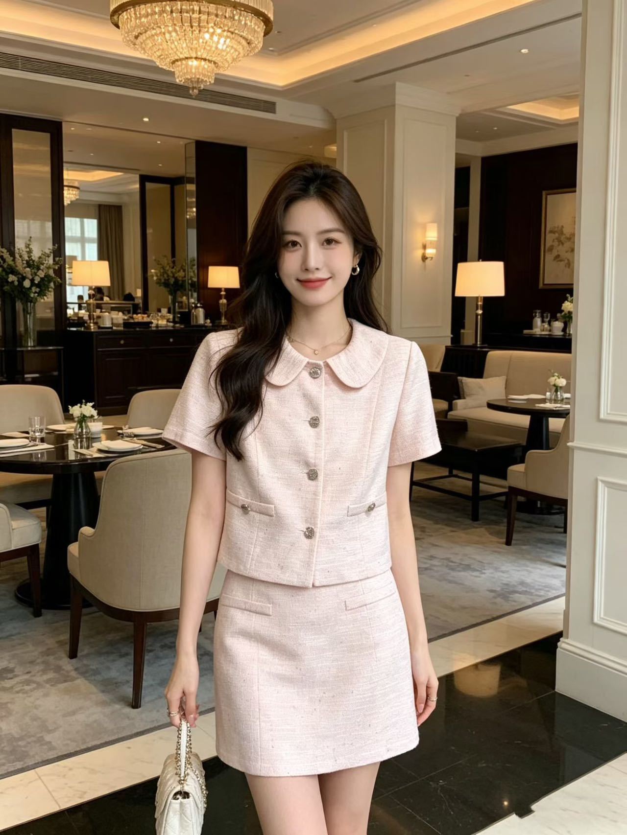 Chan 26ss tweed outfit set