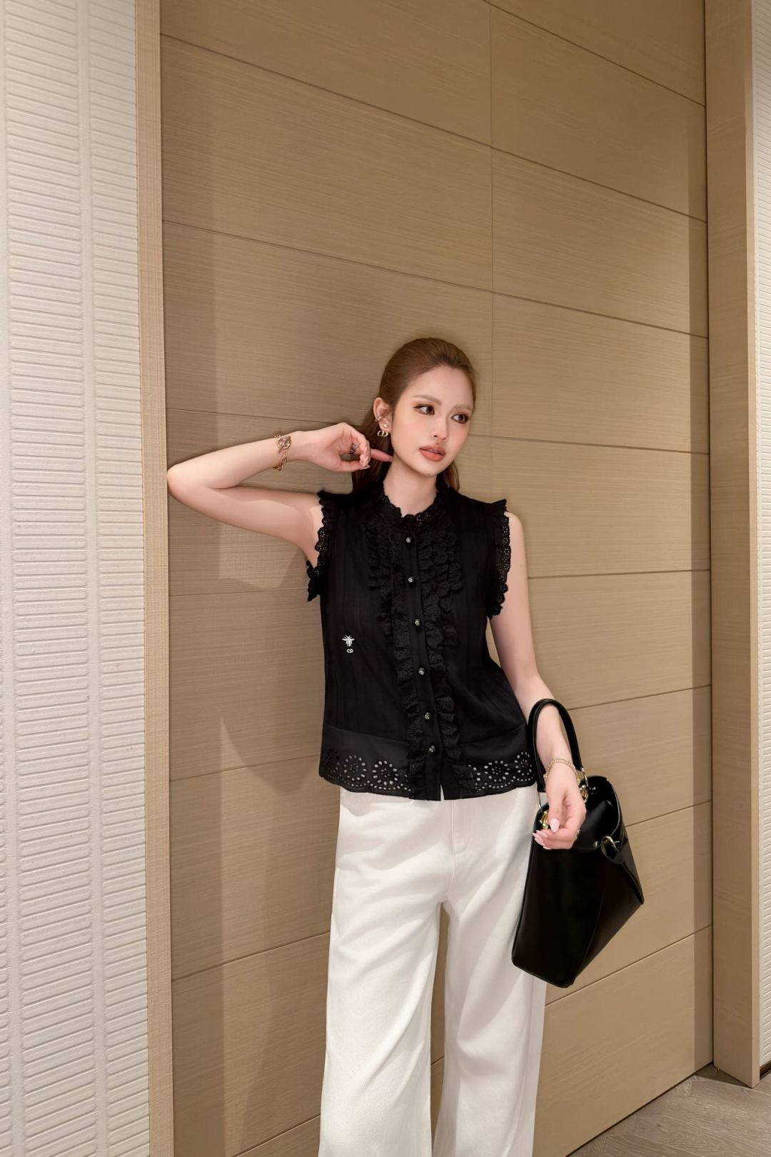 CD 26ss reffle sleeveless shirt