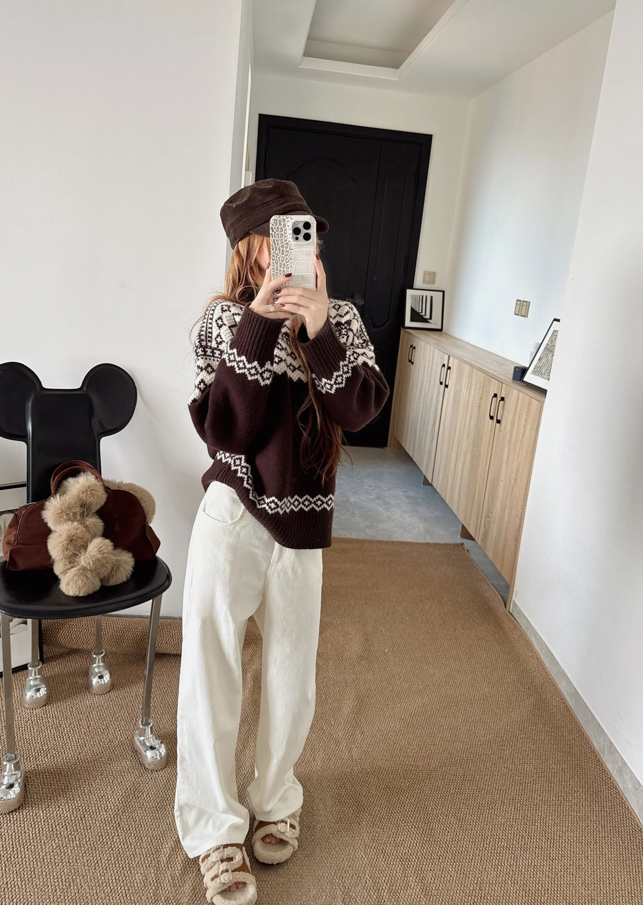 Ralp 26ss fair isle knit sweater