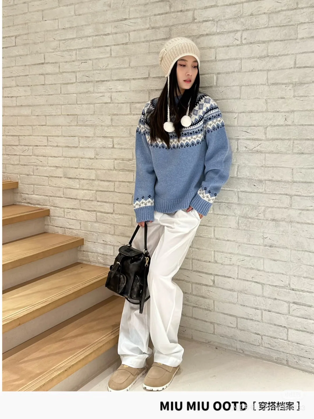 Miu 25fw jacquard sweater