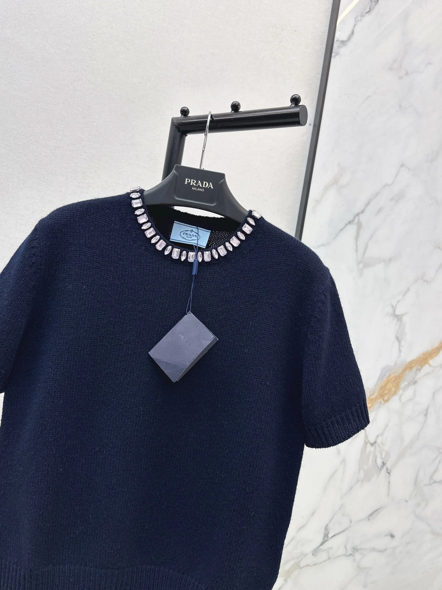 Prad 25fw rhinestone sweater