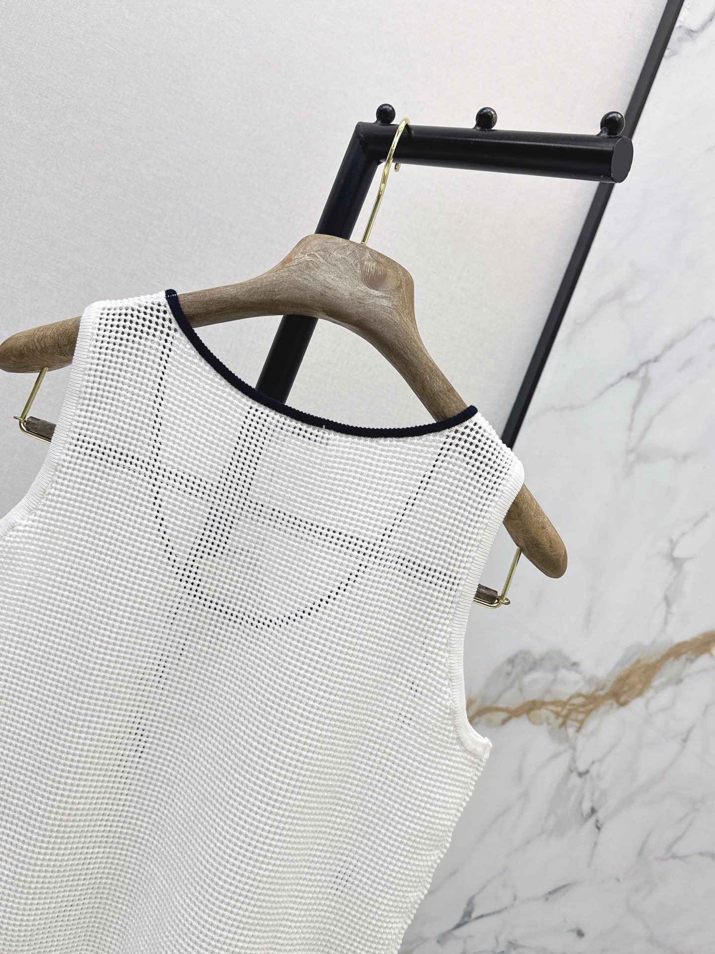 Brun 26ss hollow knit vest