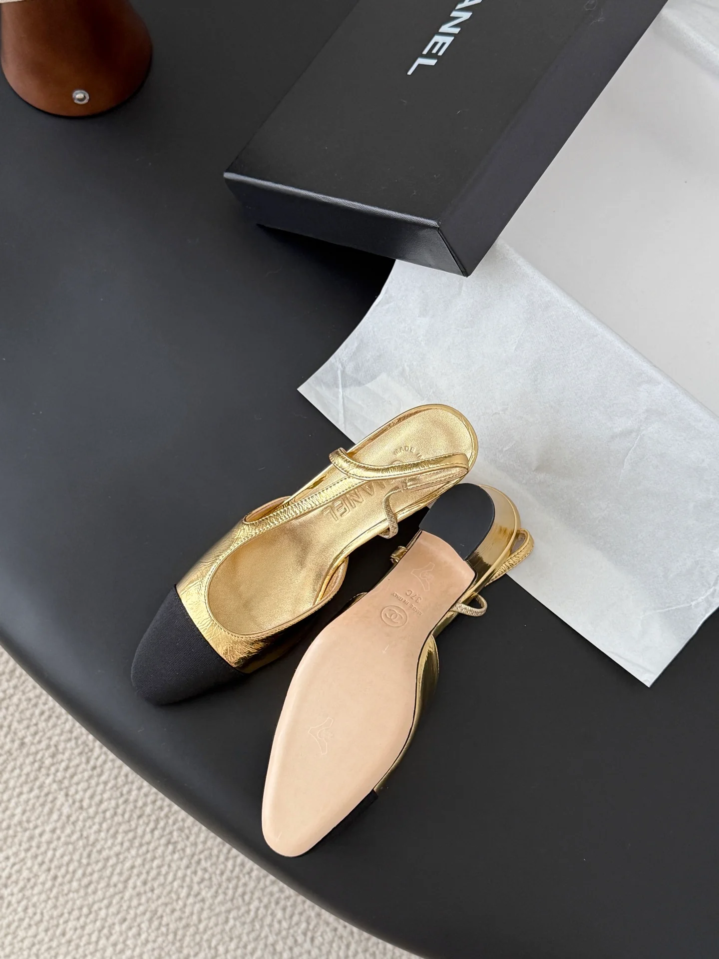 Chan 25fw slingback chunky heel