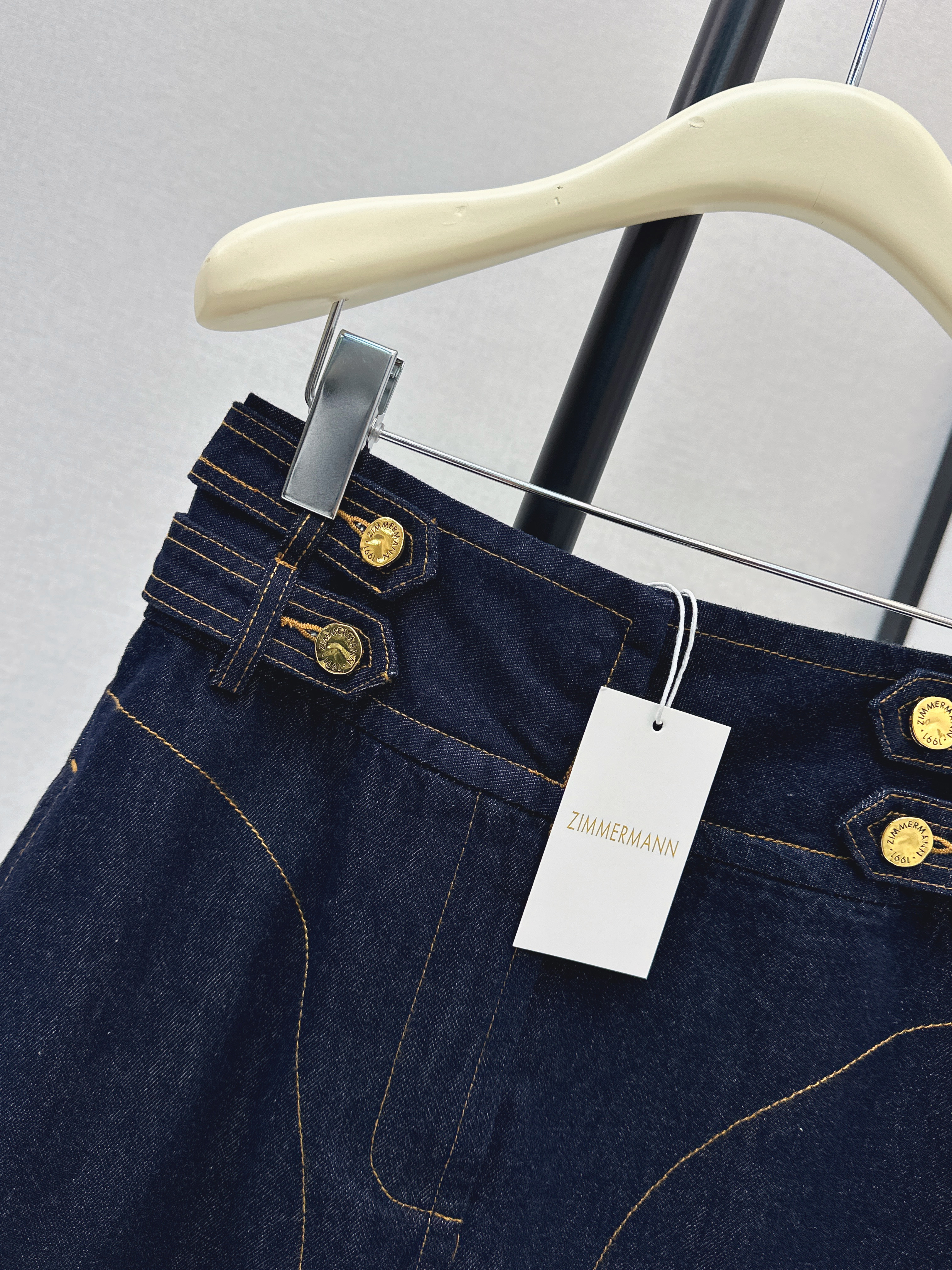 Zimm 26ss A-line denim skirt