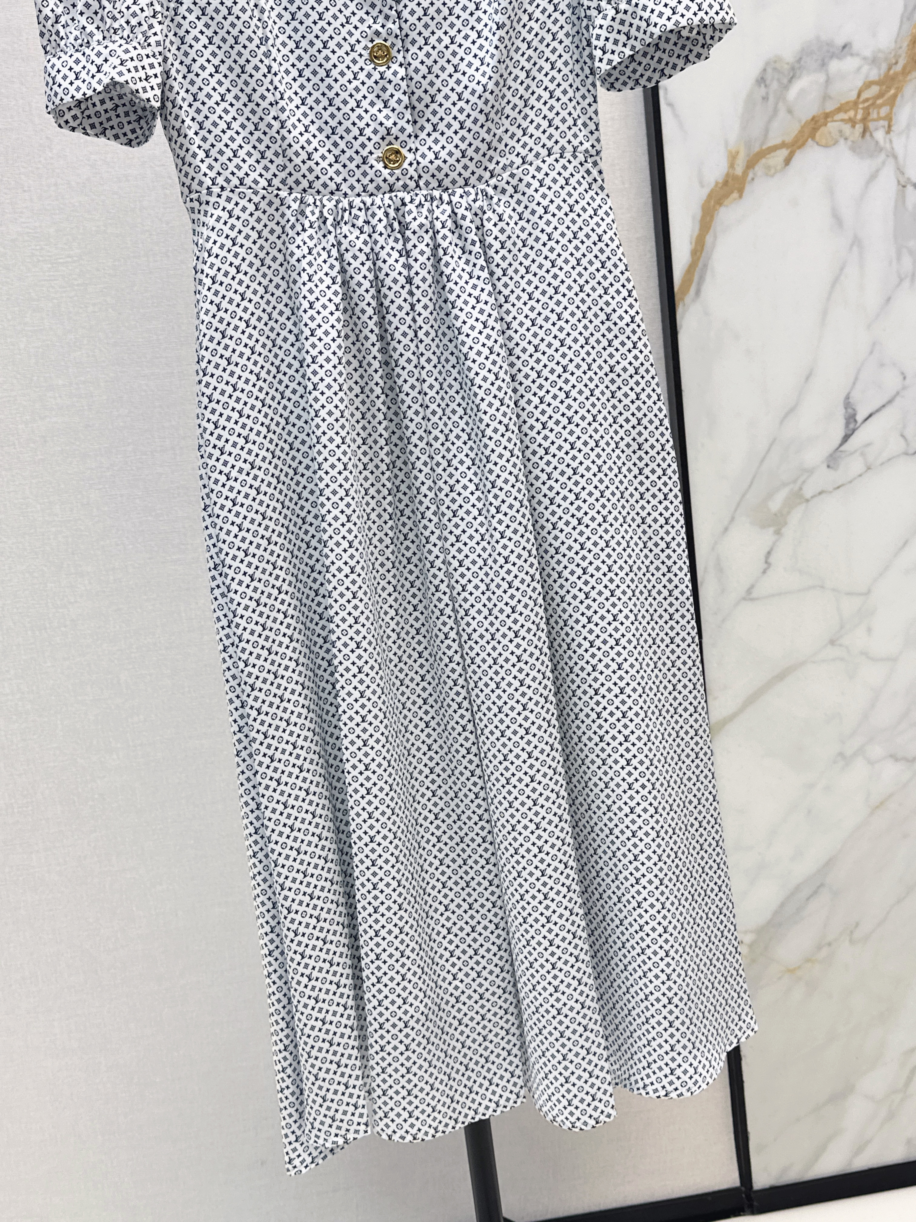 Loui 26ss contract collar dress