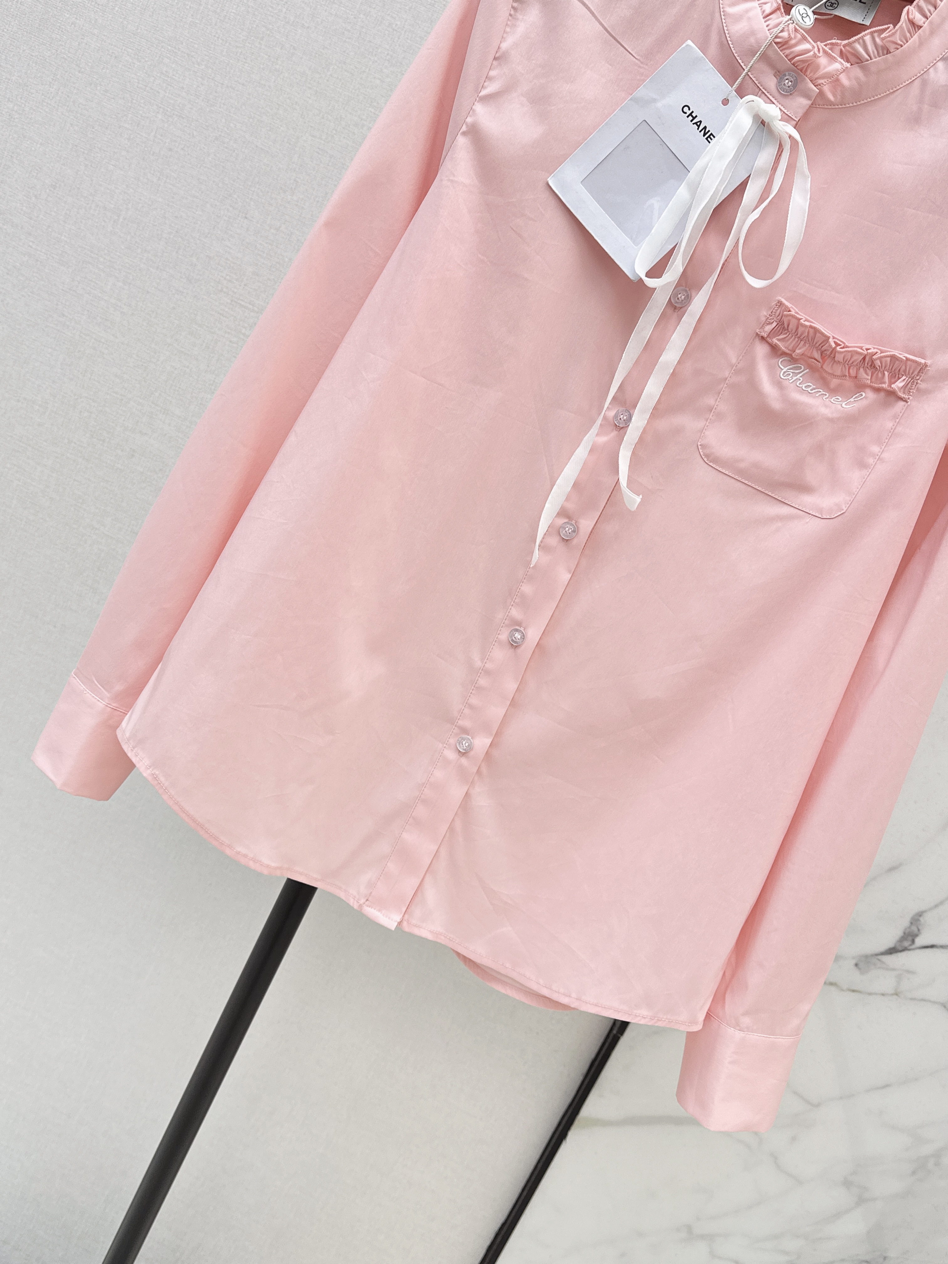 Chan 26ss ribbon shirts