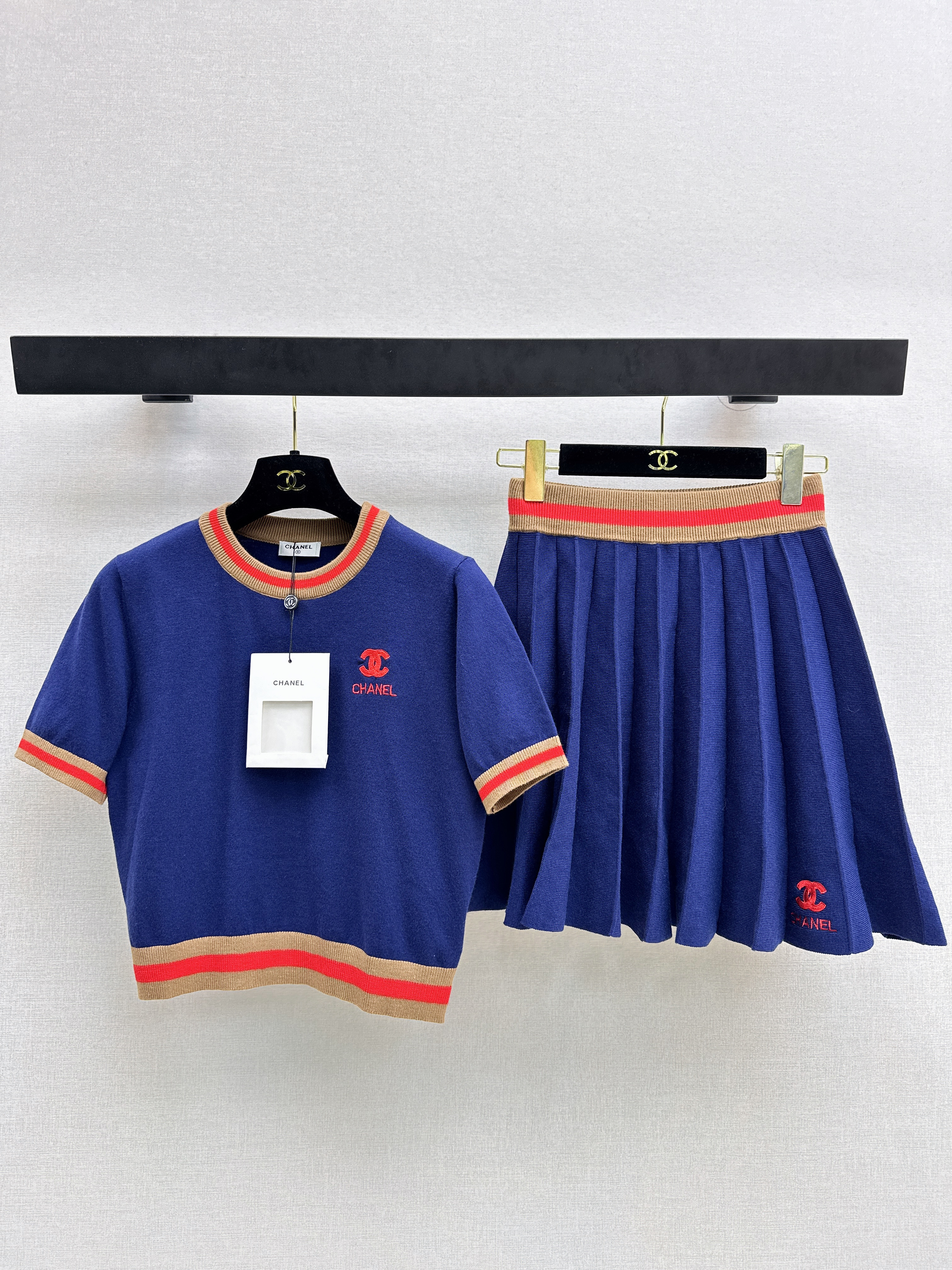 Chan 26ss knitted outfit sets
