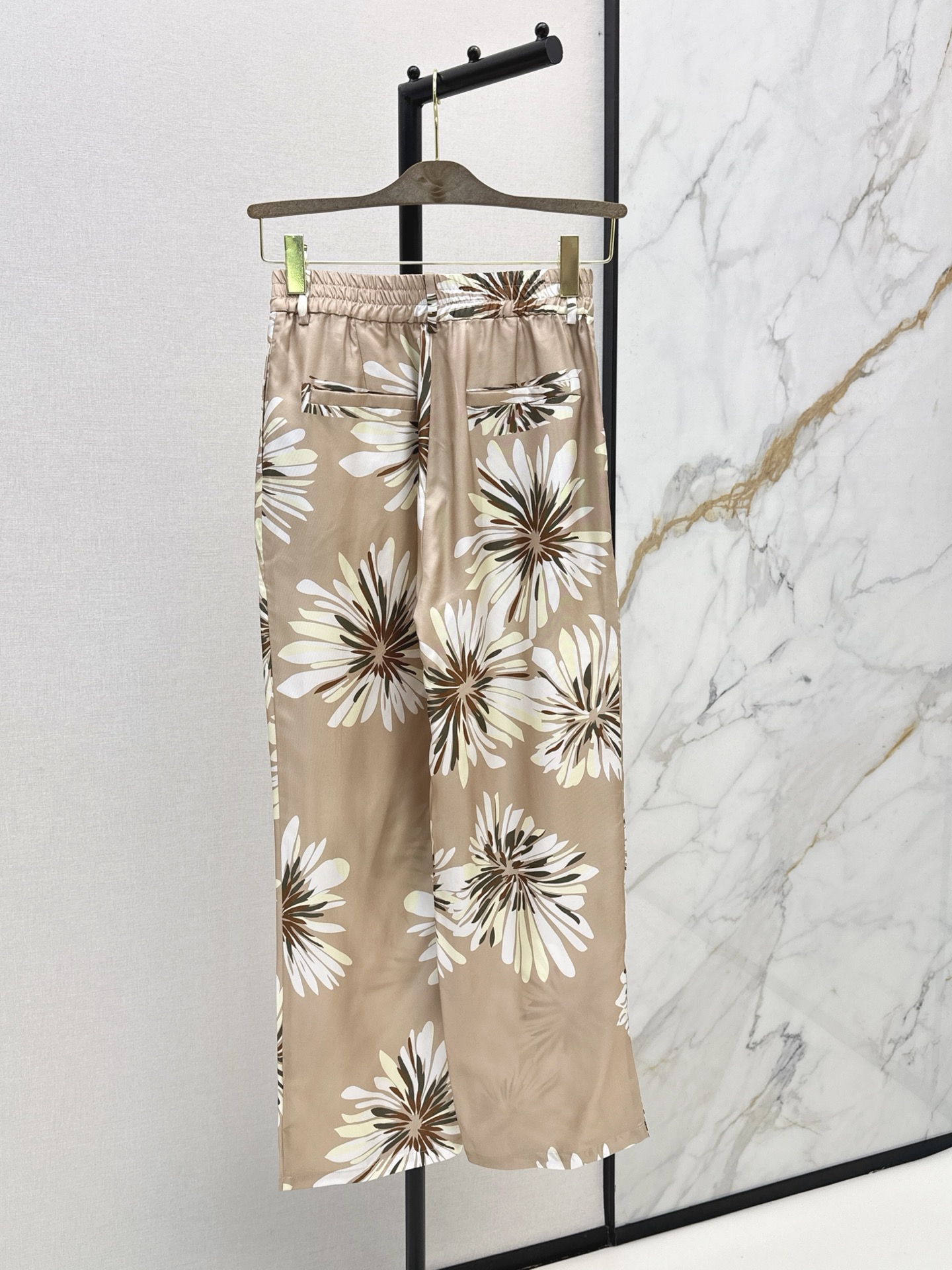 Brun 26ss print silk pants
