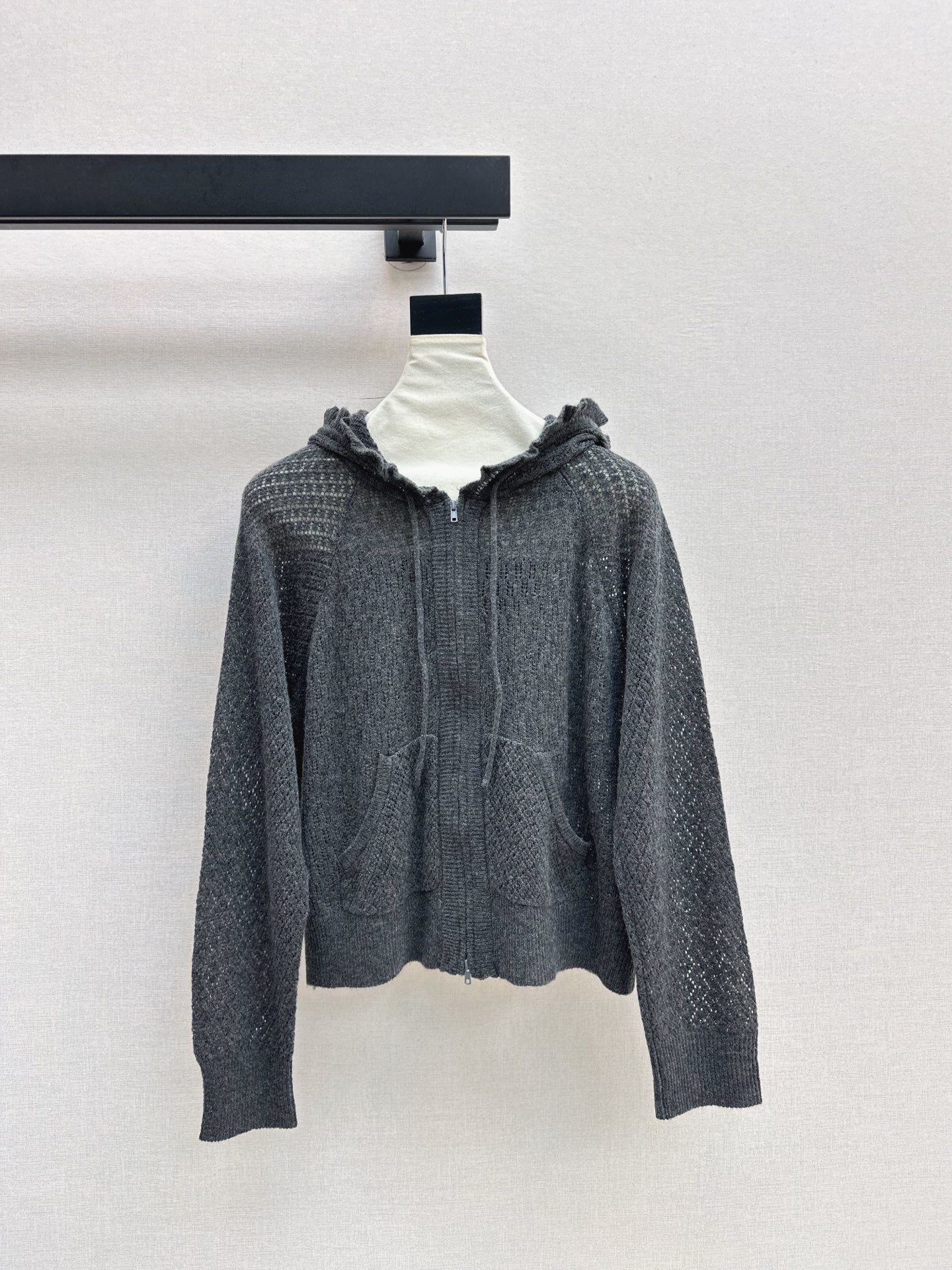 CD 25fw hooded knit cardigan