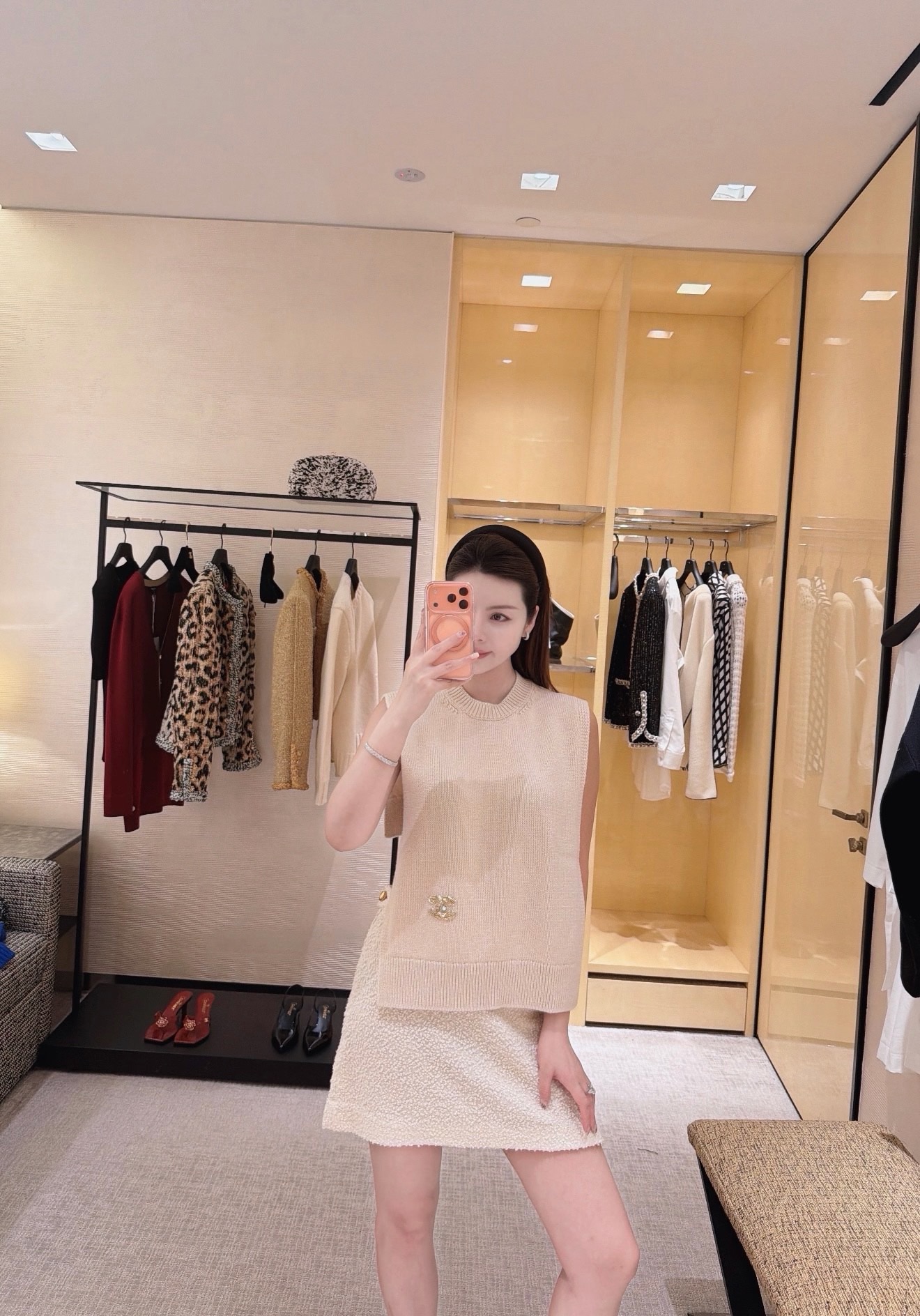 Chan 26ss knit cape