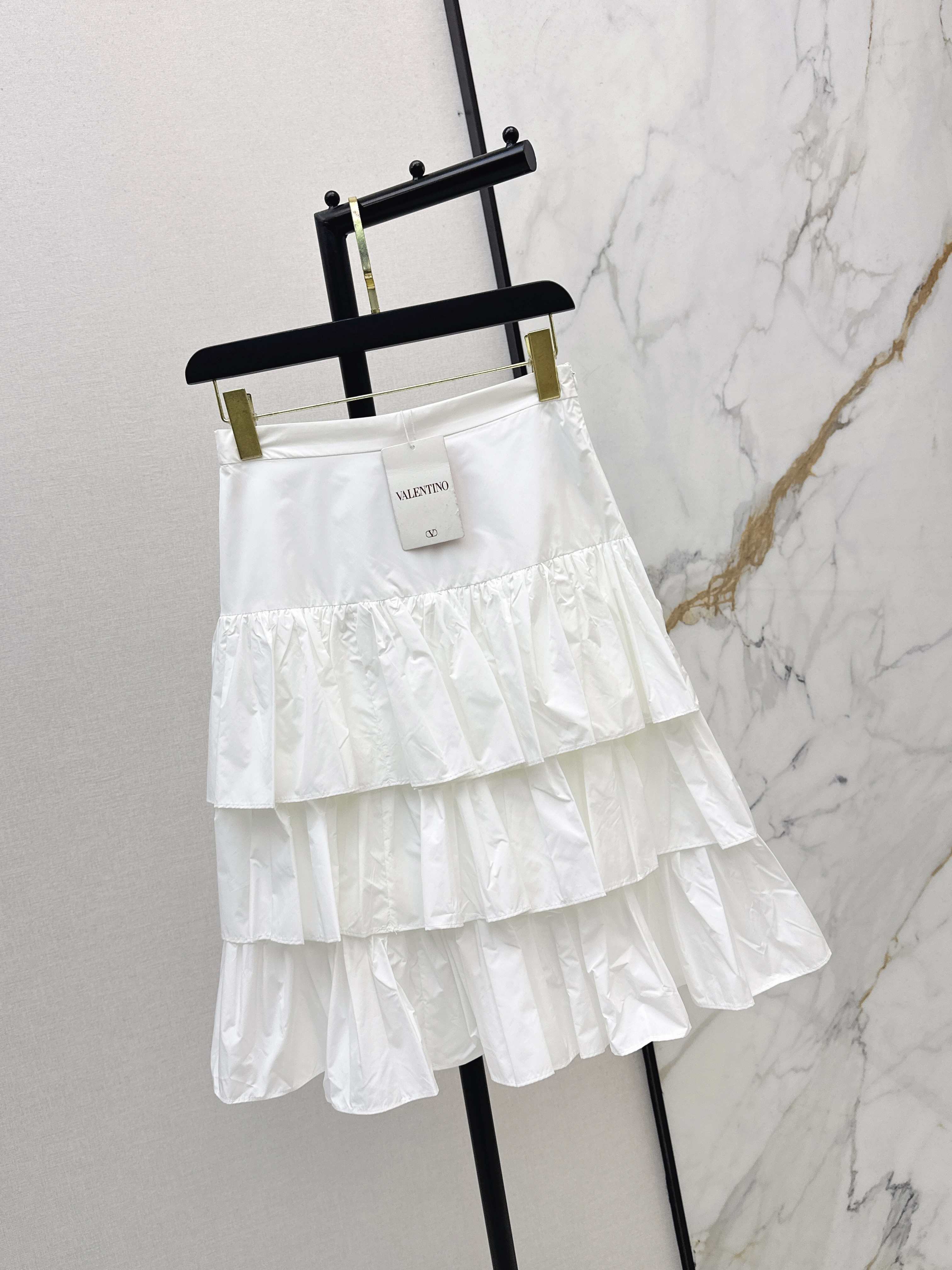 Valen 26ss ruffle layered skirt