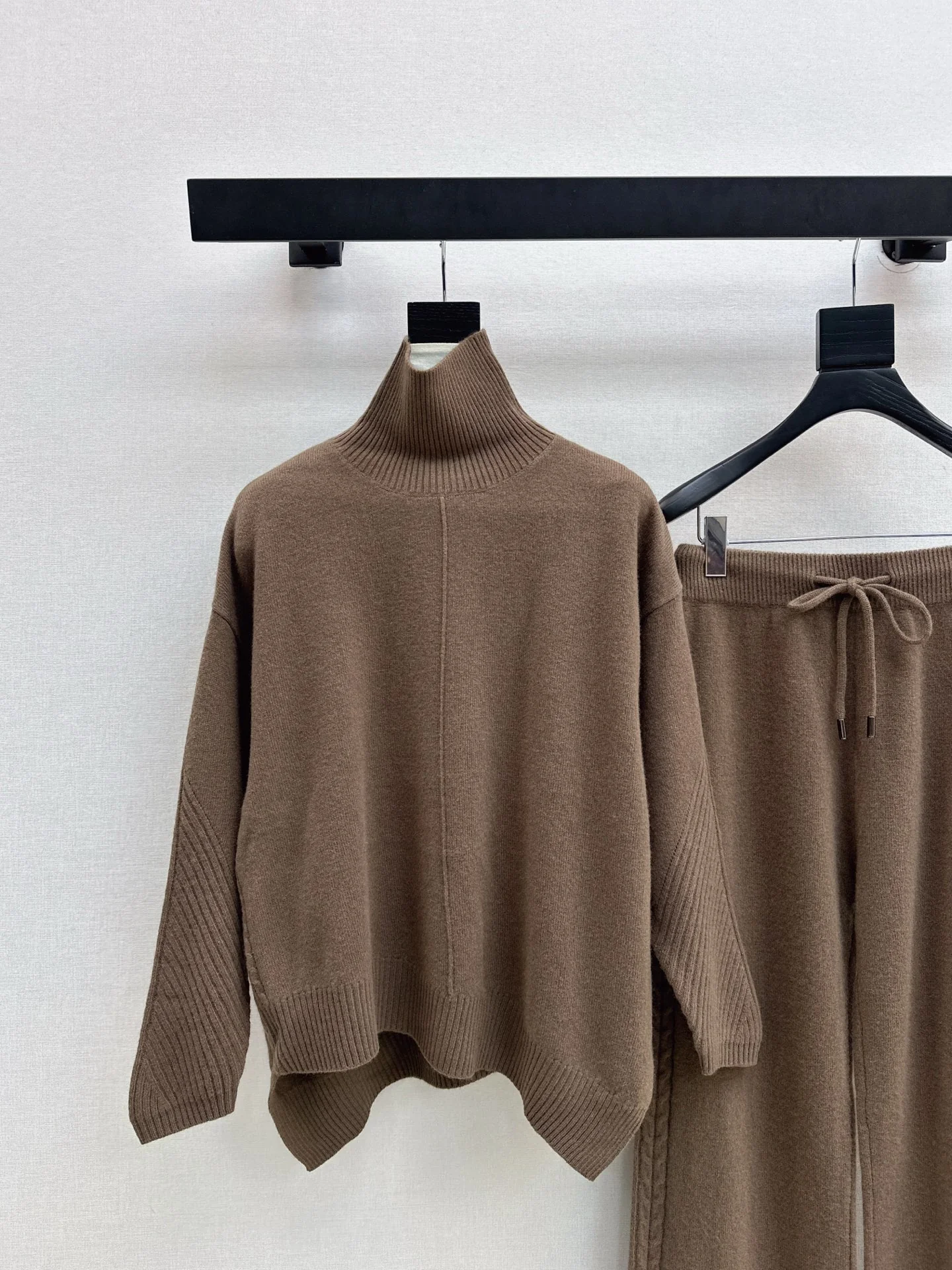 Max 25fw wool high neck+wide-leg pants outfit sets