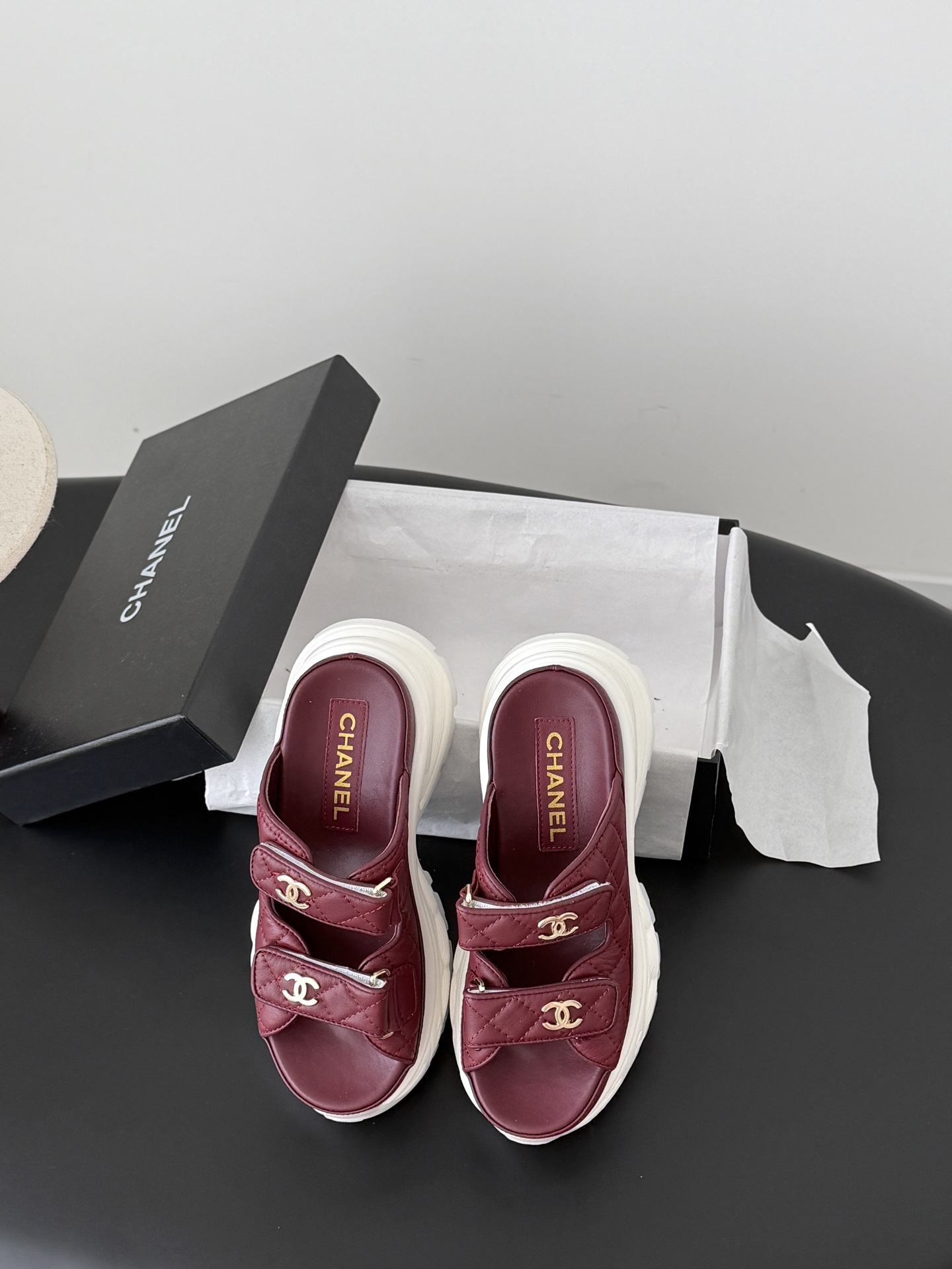 Chan 26ss velcro slippers