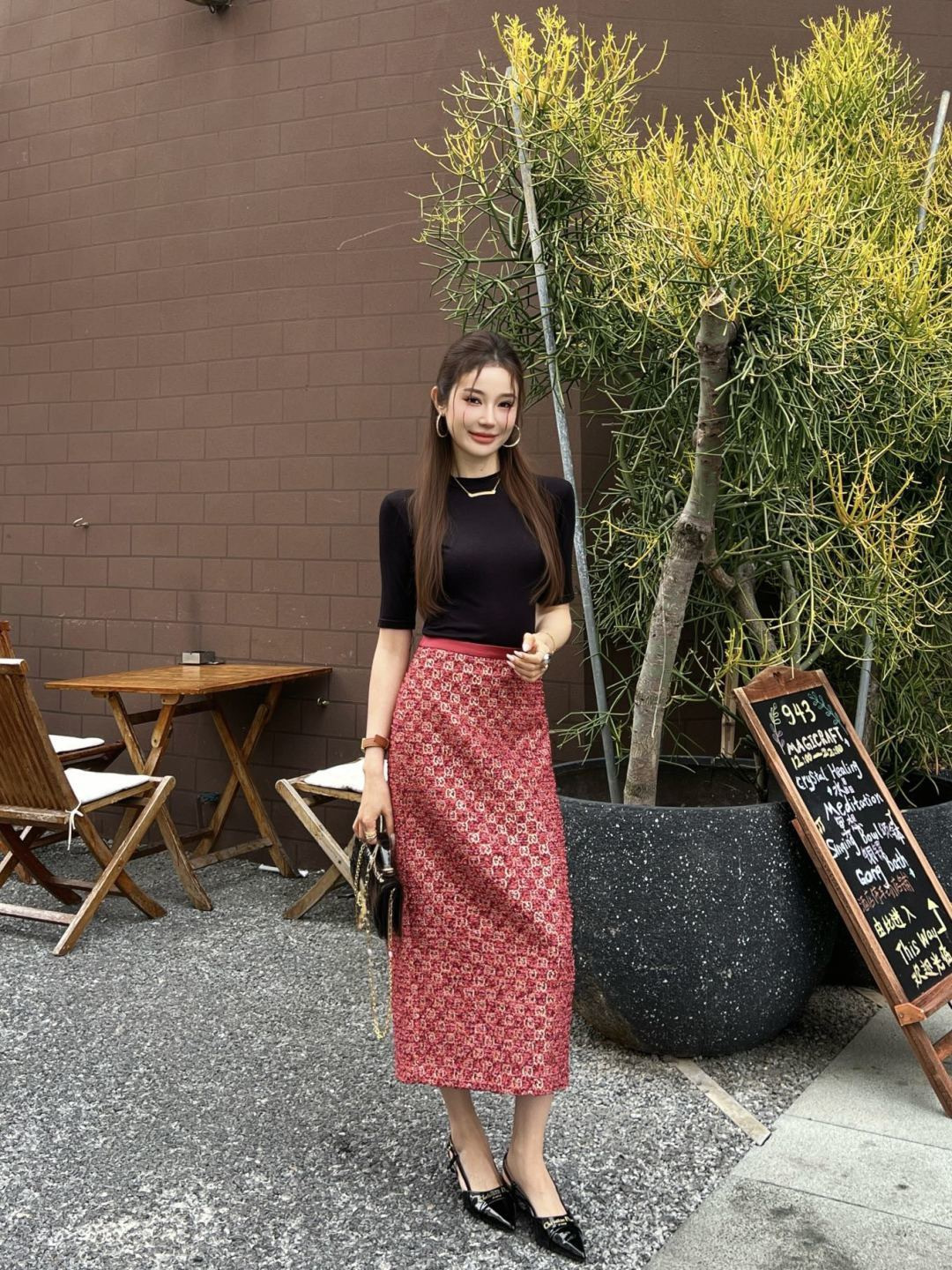 Guc 26ss jacquard skirt