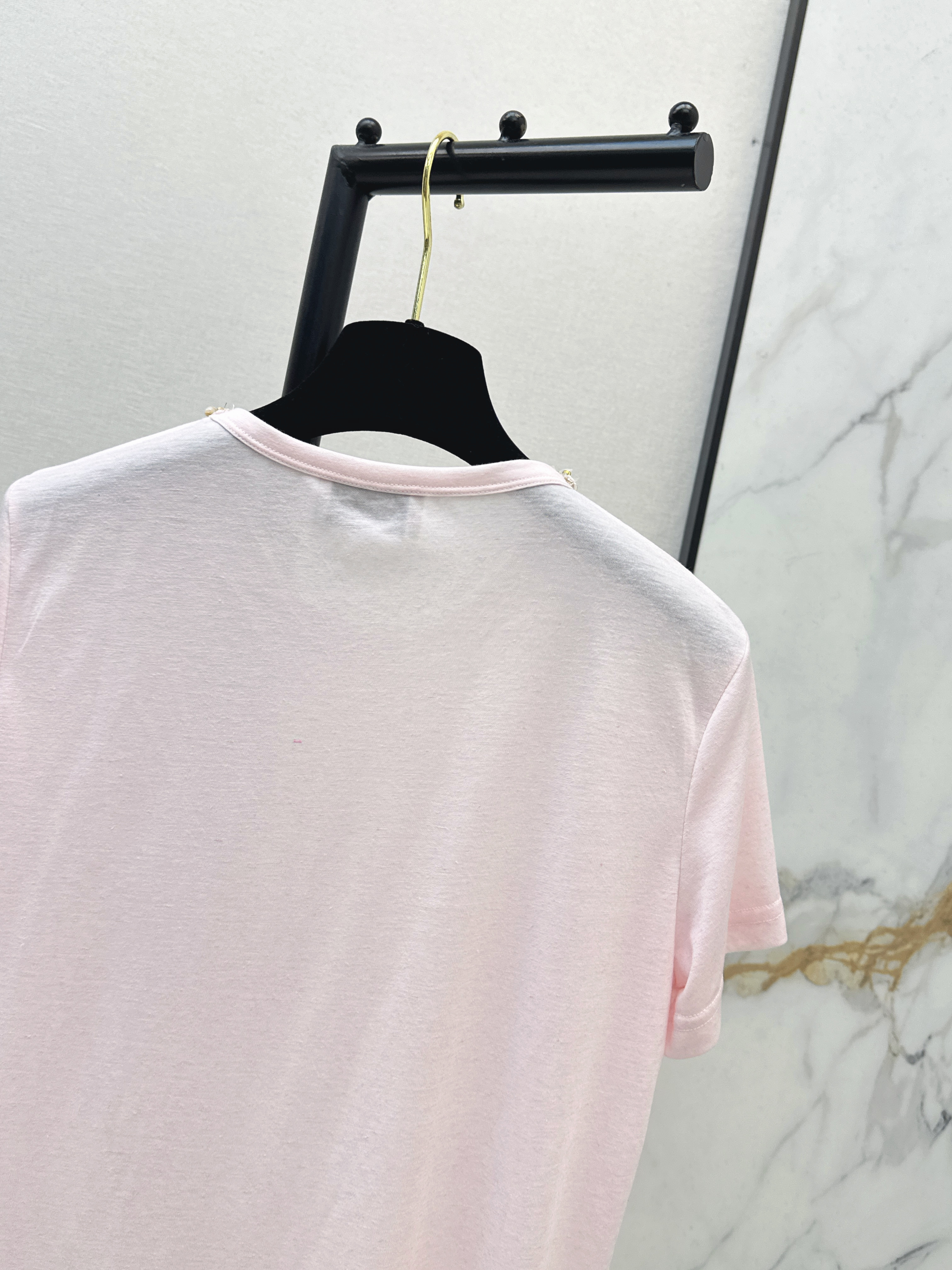 Chan 26ss rhinestone t-shirts