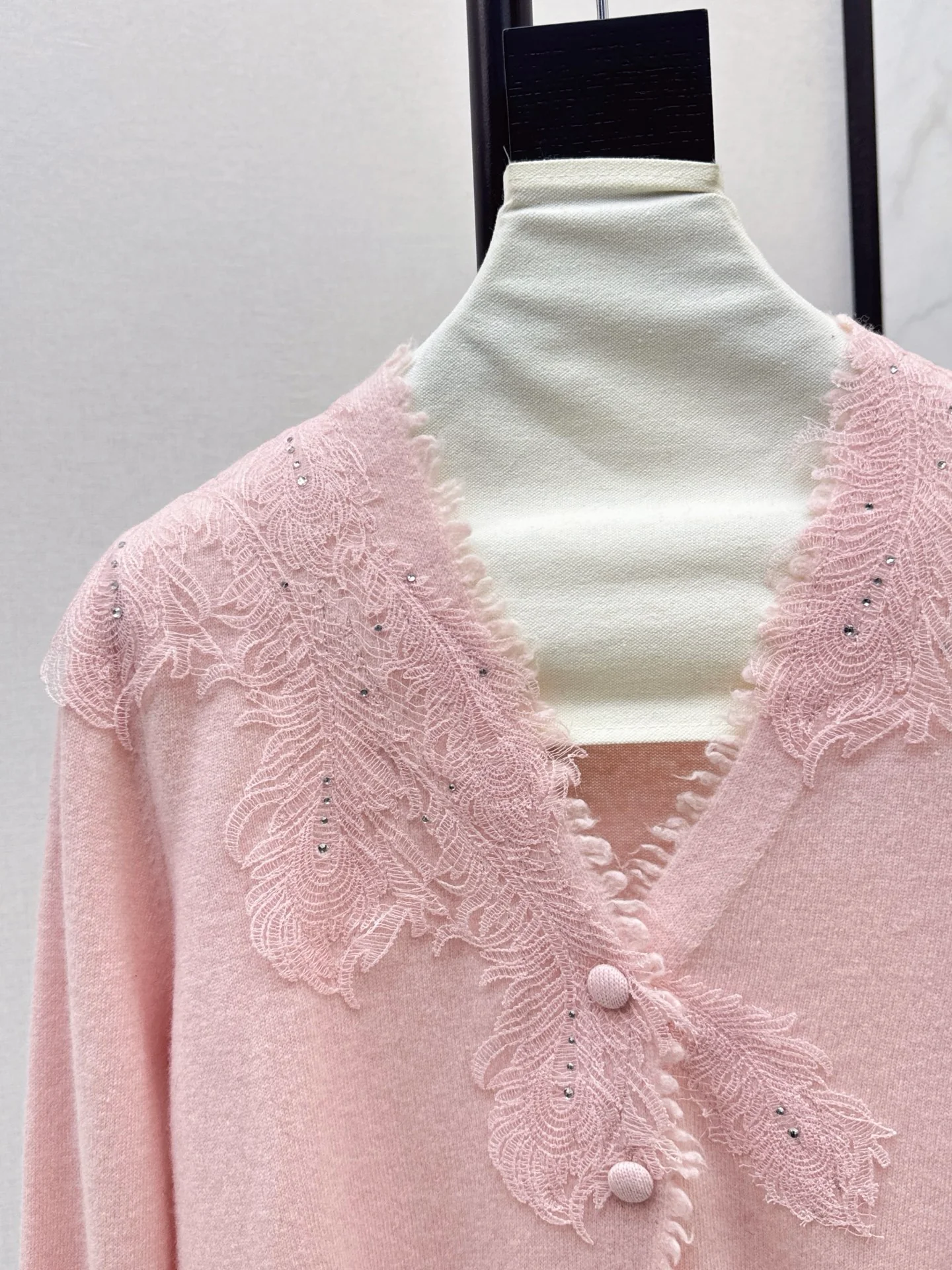 Es 25fw rhinestone cardigan