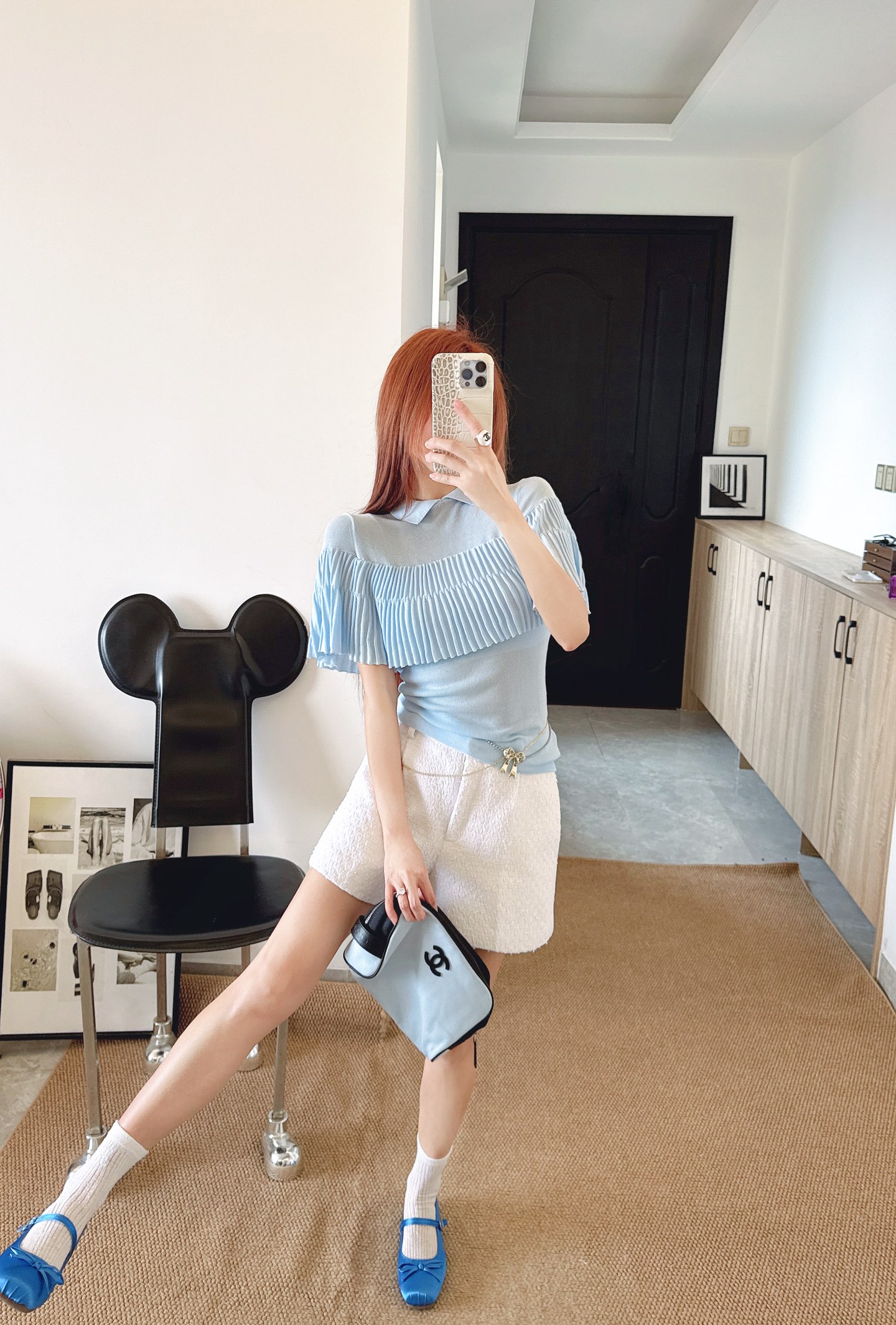 Miu 26ss cape knitswear