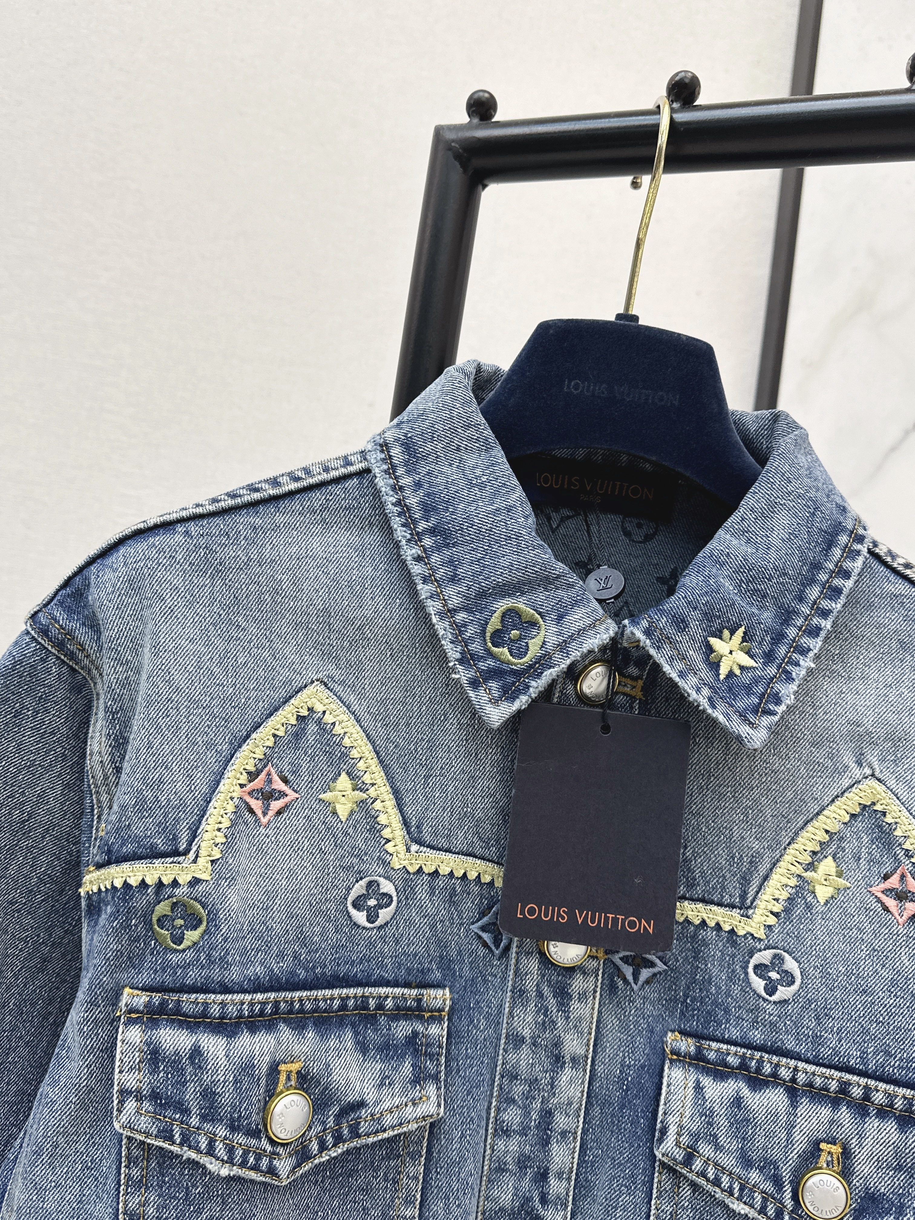 Loui 26ss embroidery denim shirts