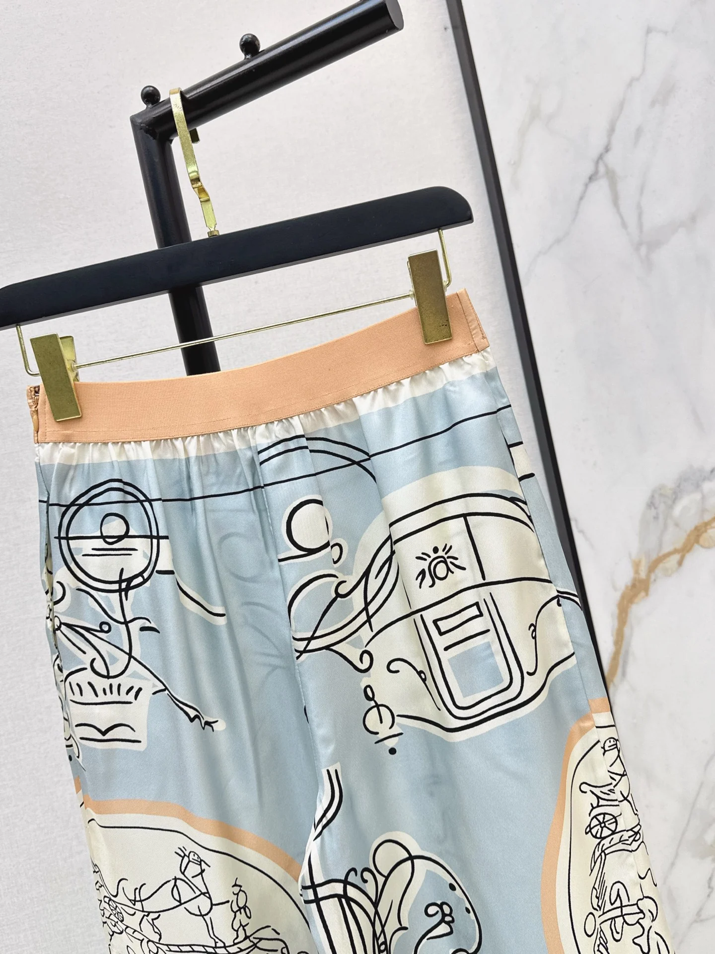 Herm 26ss print wide-leg pants