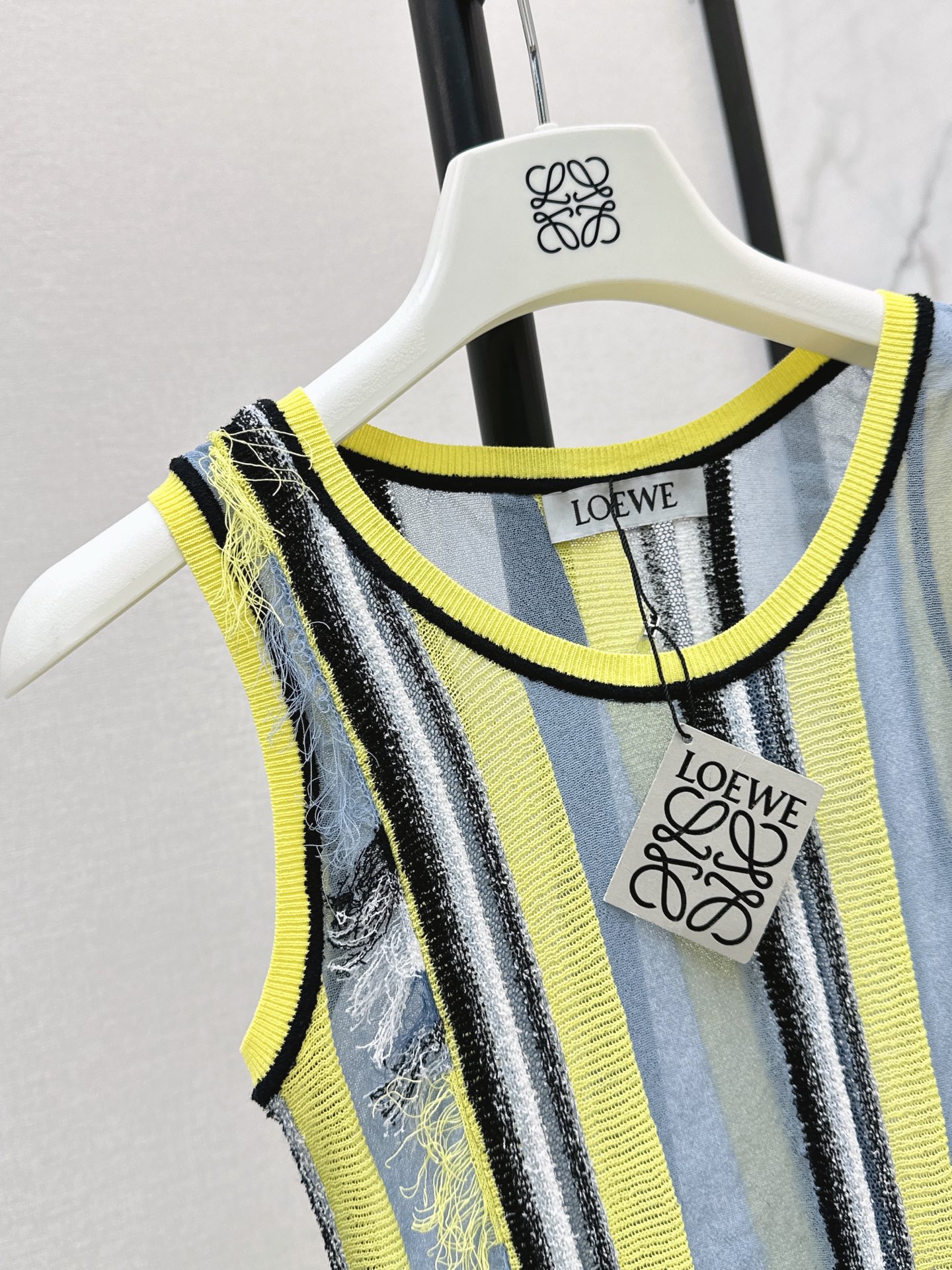 Loe 26ss stripe knit vest