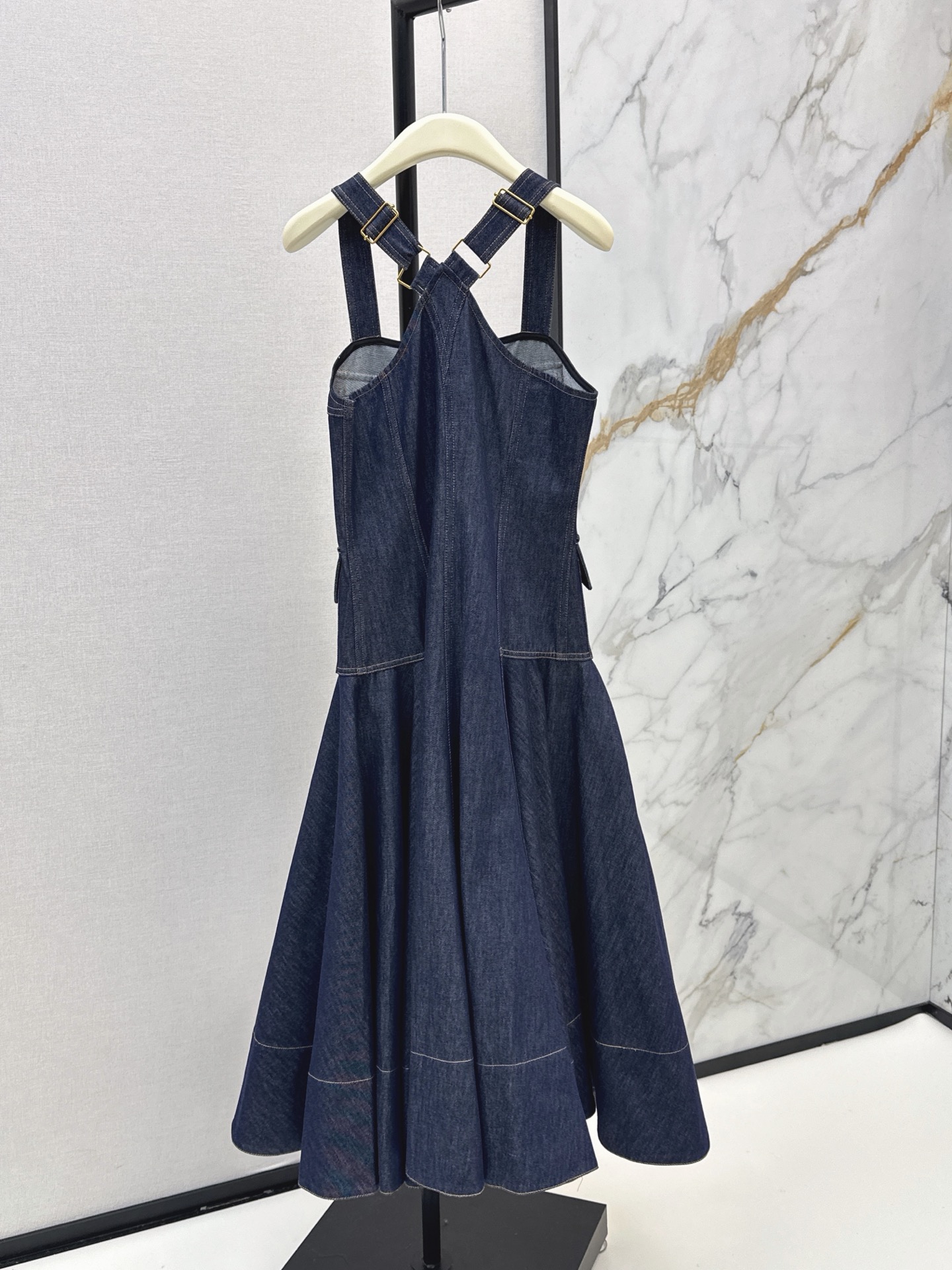 Zimm 26ss denim slip dress