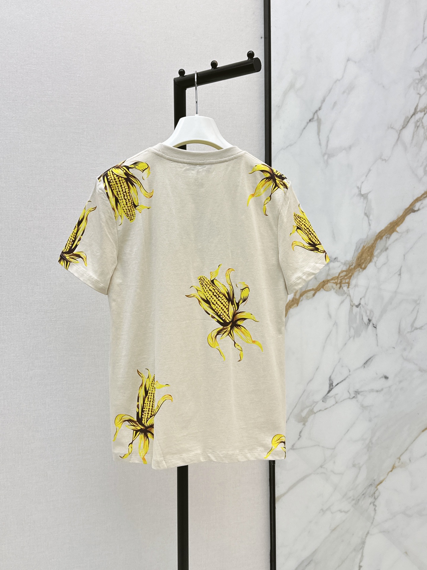 Loe 26ss print beading t-shirt