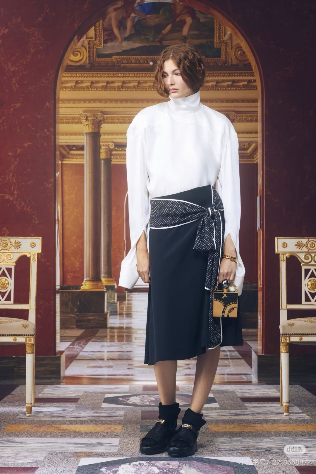 Loui 26ss ribbon skirt