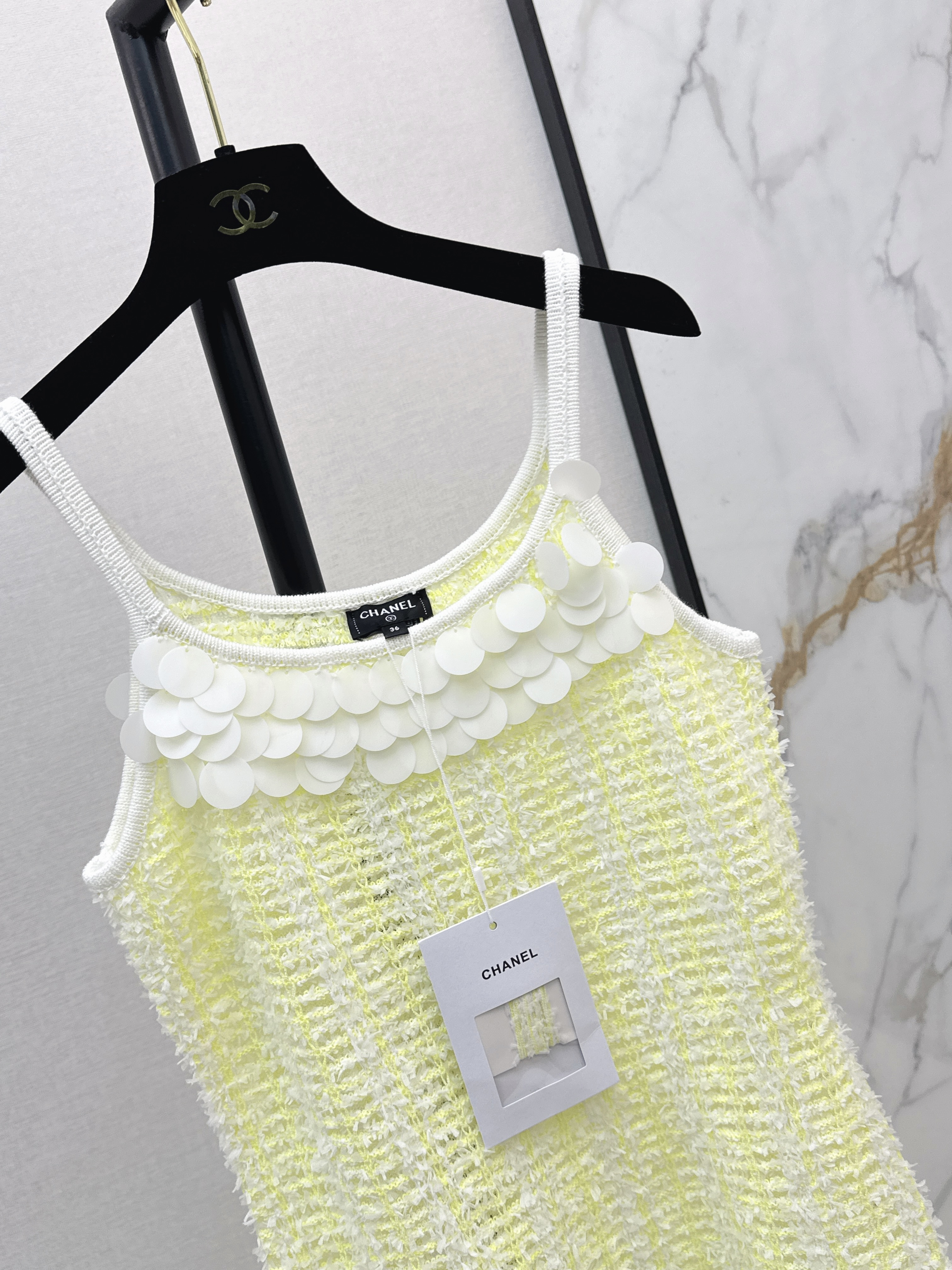 Chan 26ss knit slip dress