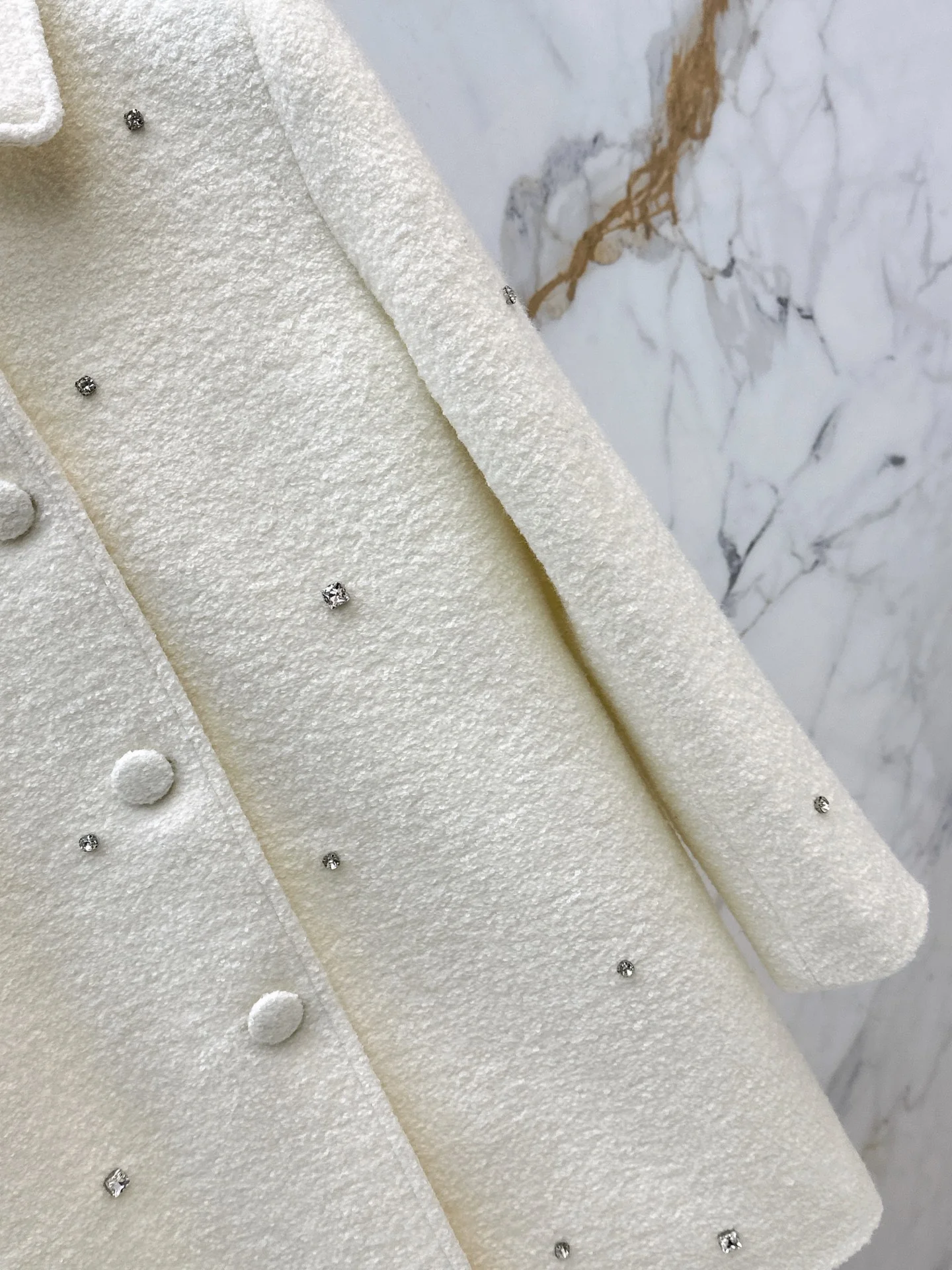 Miu 25fw rhinestone overcoats