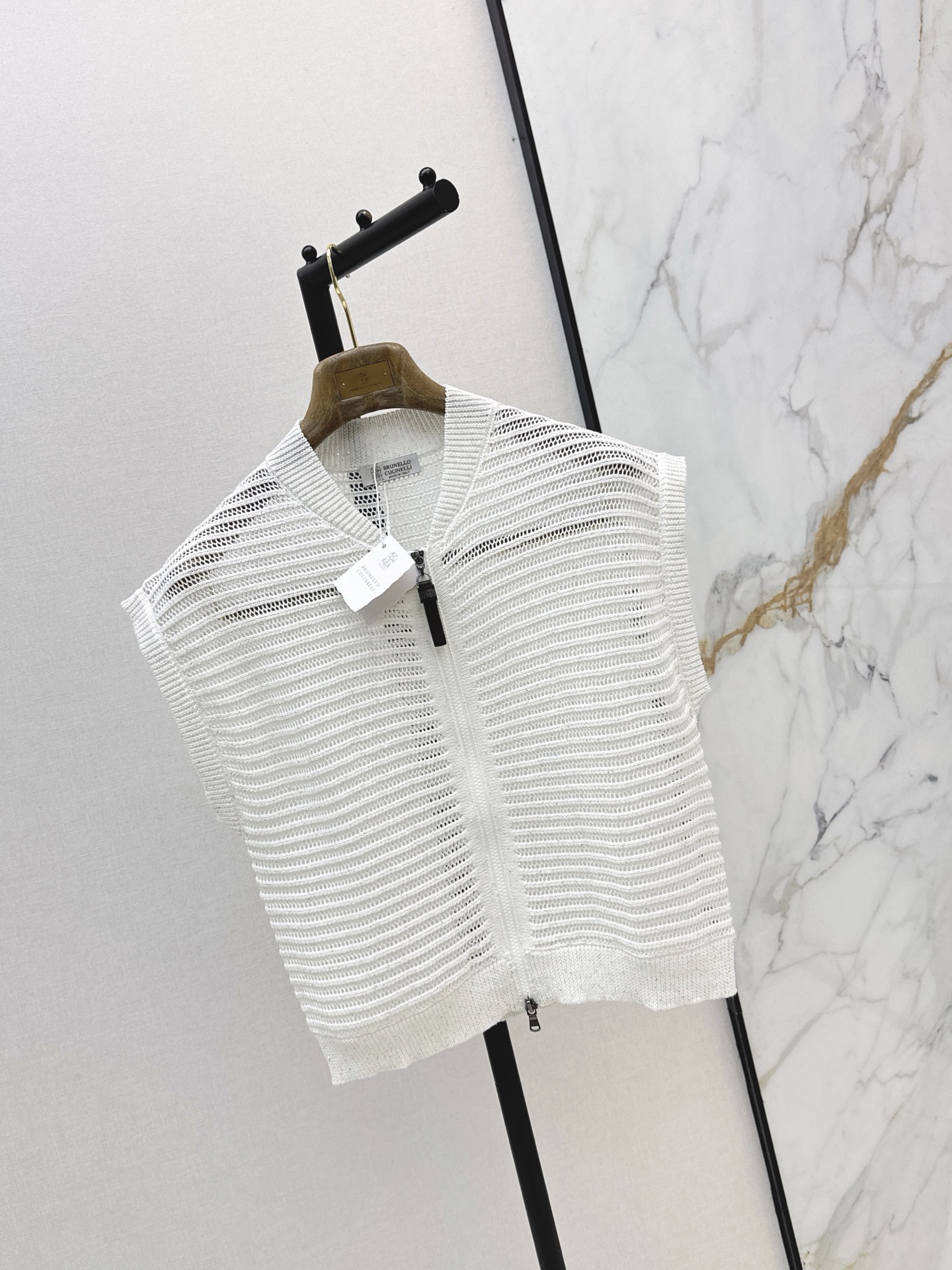 Brun 26ss sleeveless knit cardigan