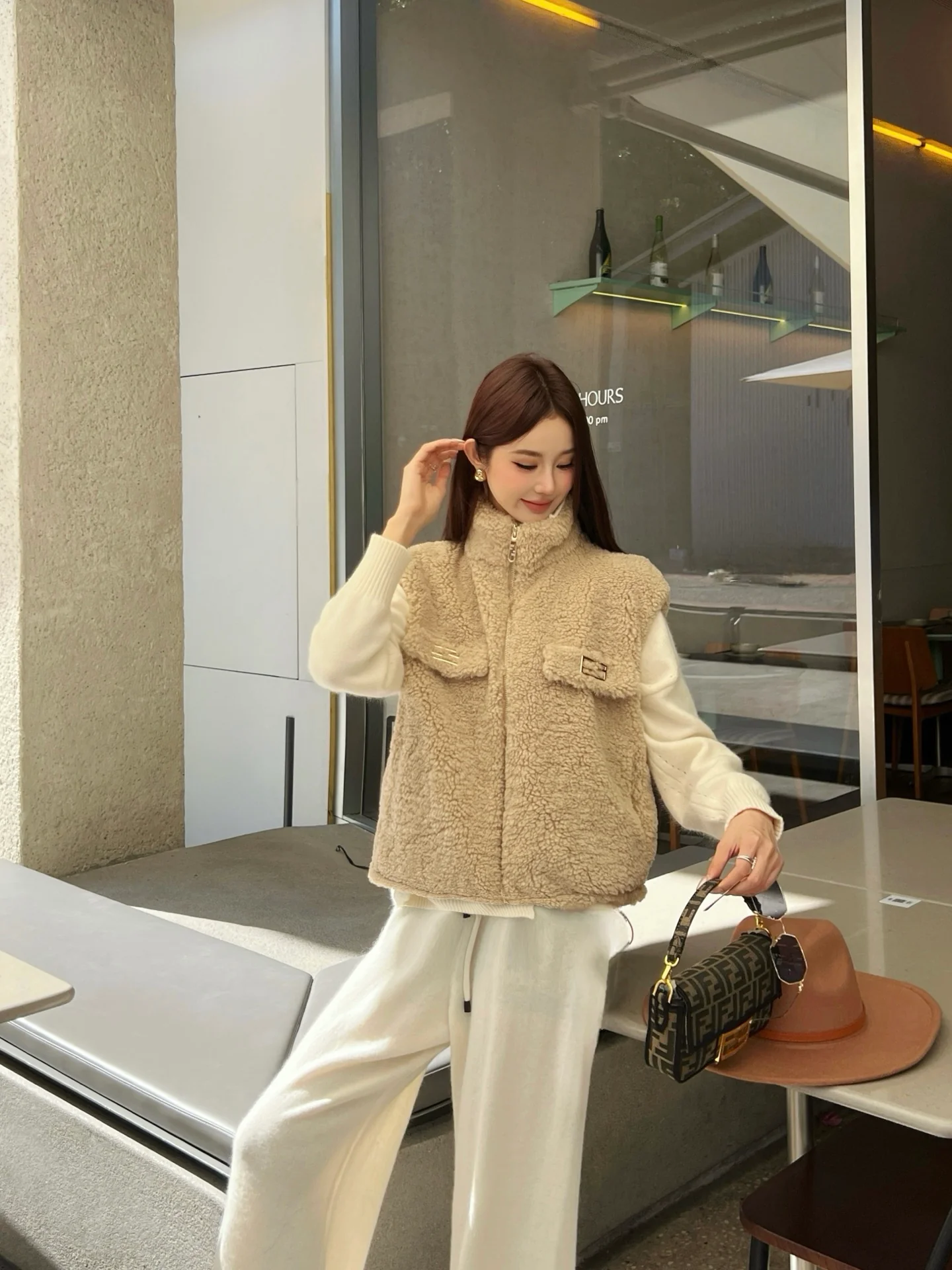 Fend 25fw fleece vest jacket