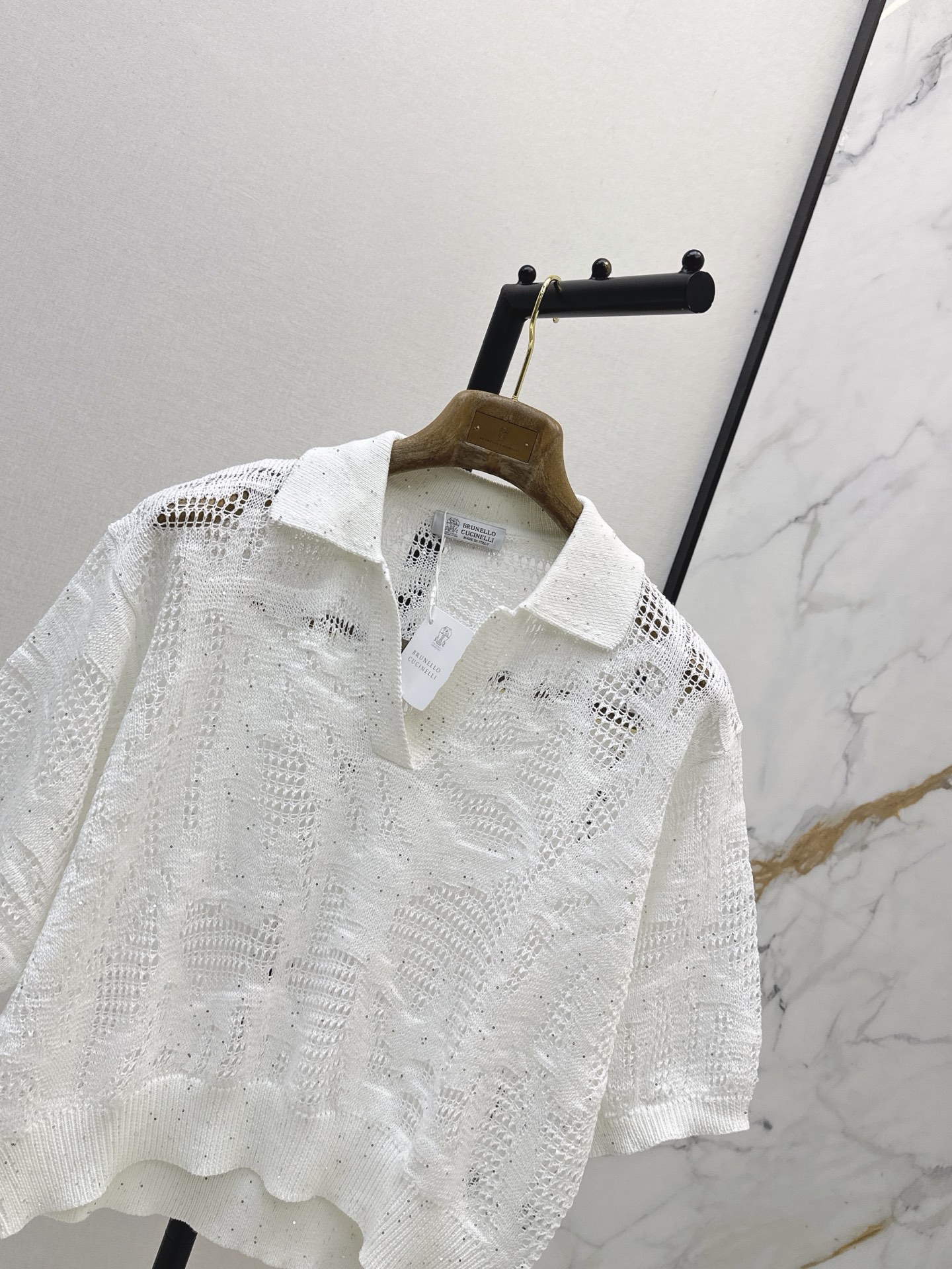 Brun 26ss hollow knitwear