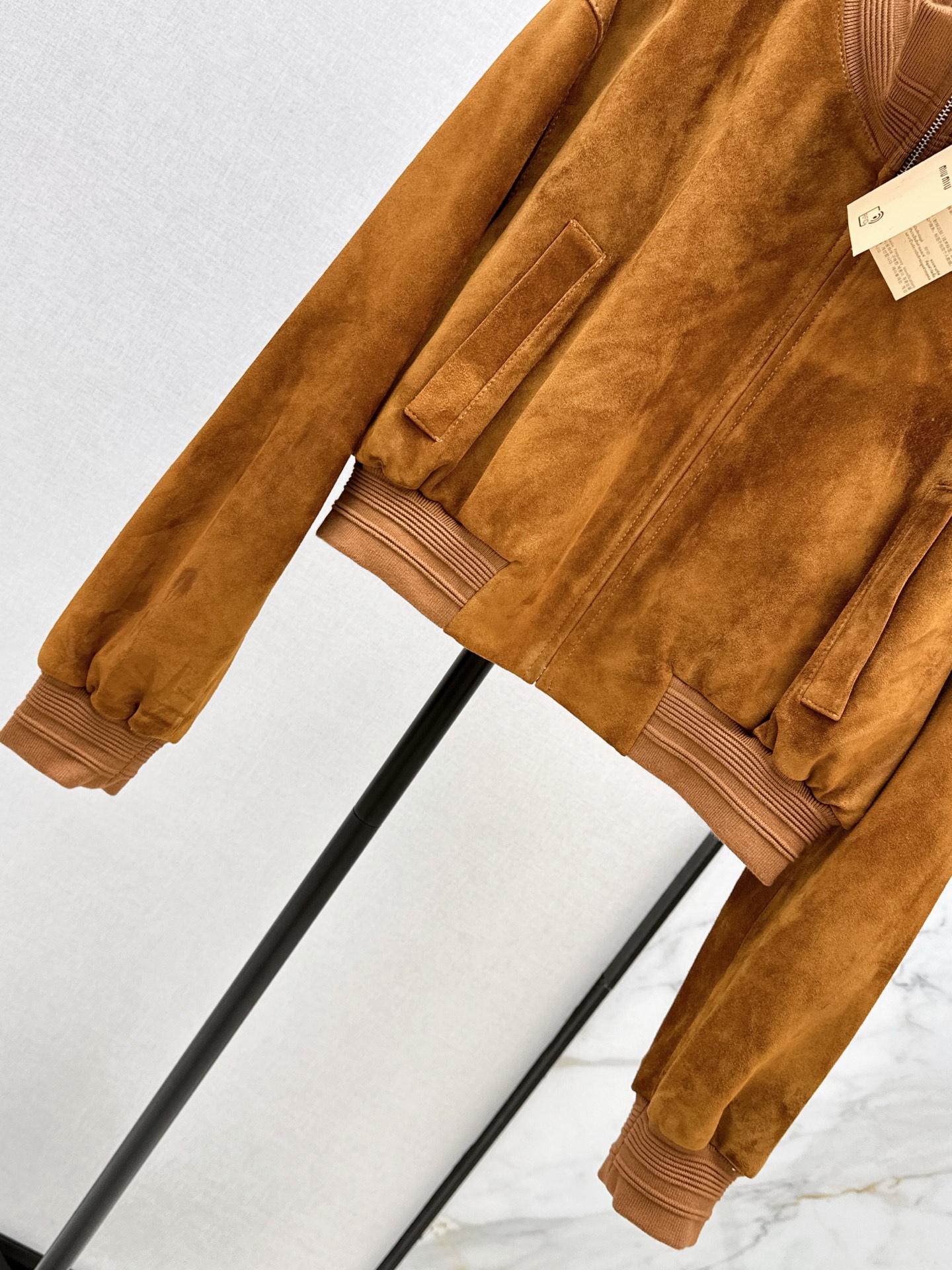 Miu 26ss suede cropped jacket