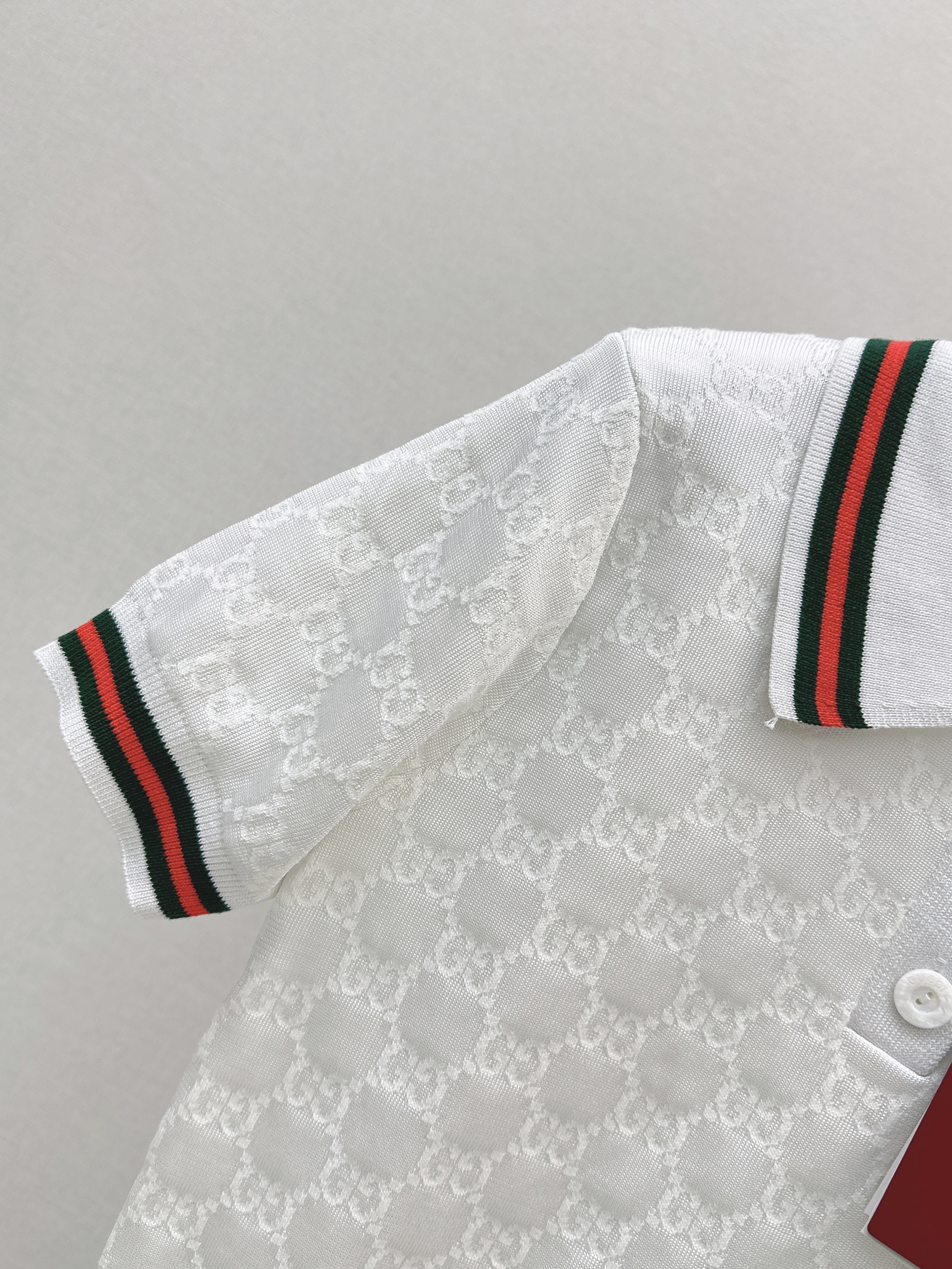 Guc 26ss jacquard polo shirt
