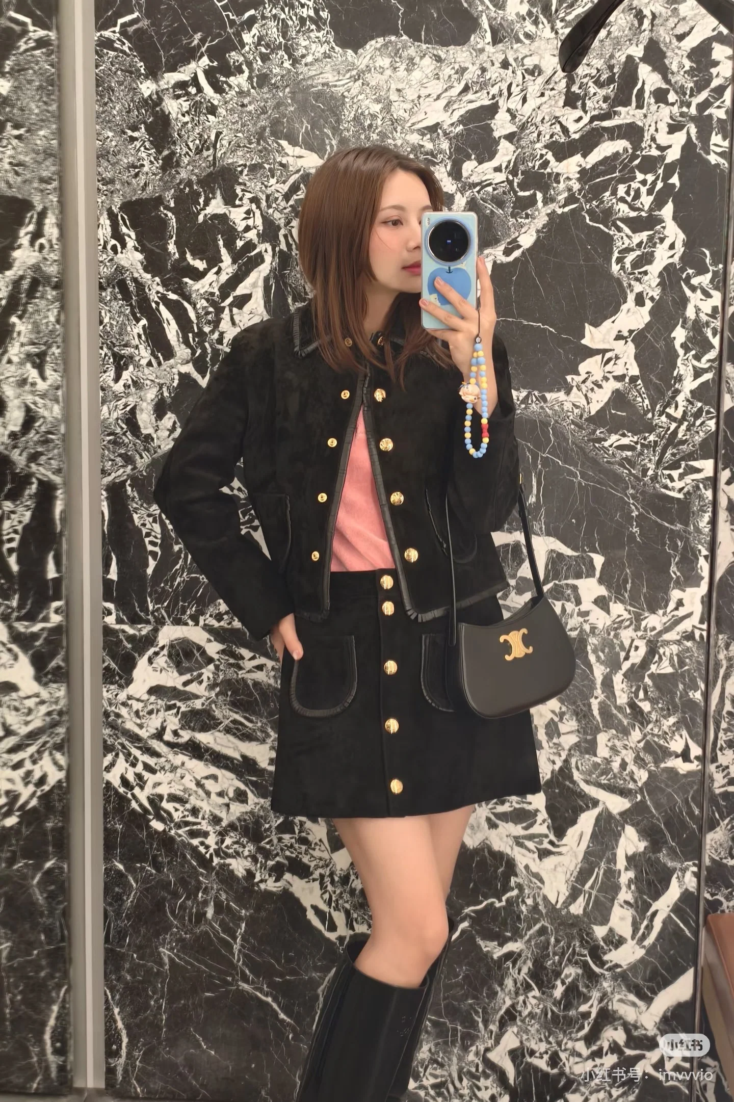 Celi 25fw suede skirt