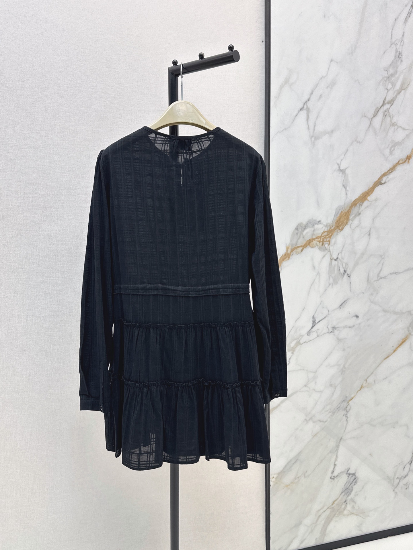 Bur 26ss check drawstring dress