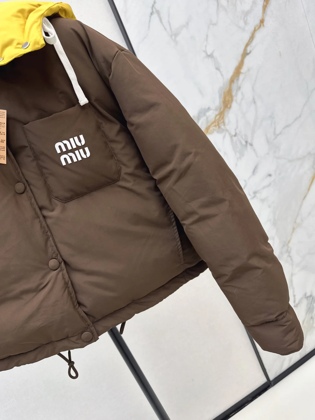 Miu 25fw hooded down jacket