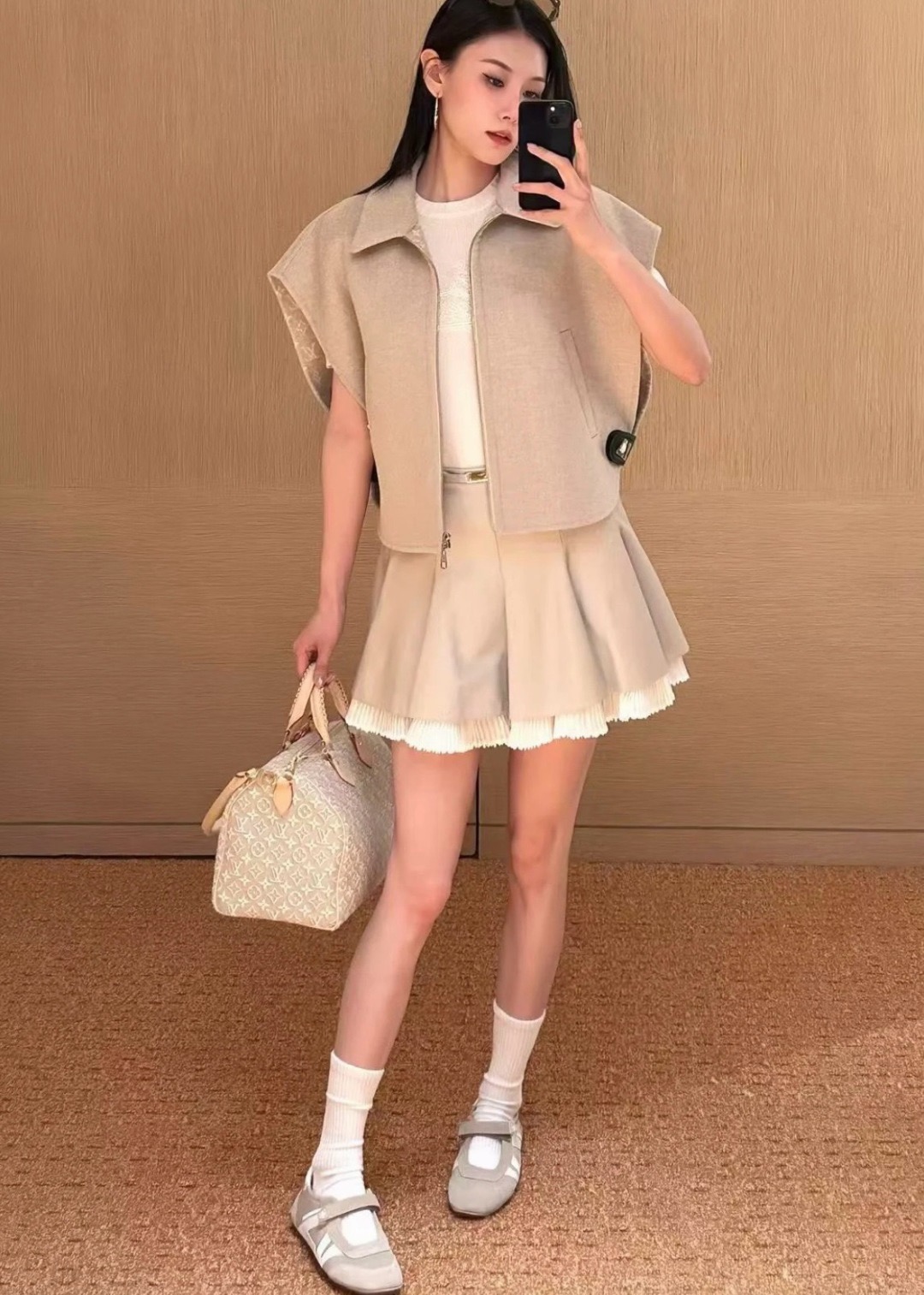 Loui 26ss contract pleated skirt