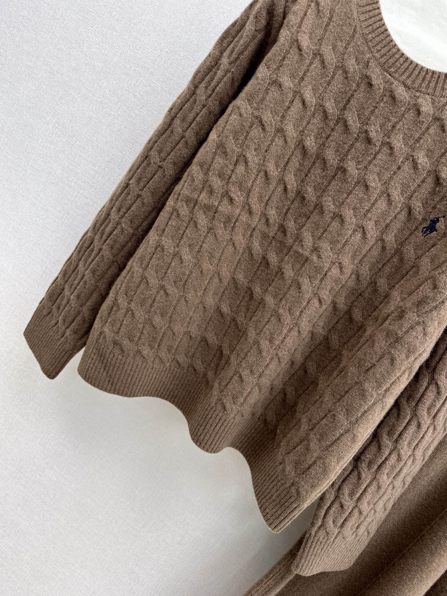 Ralp 25fw wool sweater +wide-leg pants